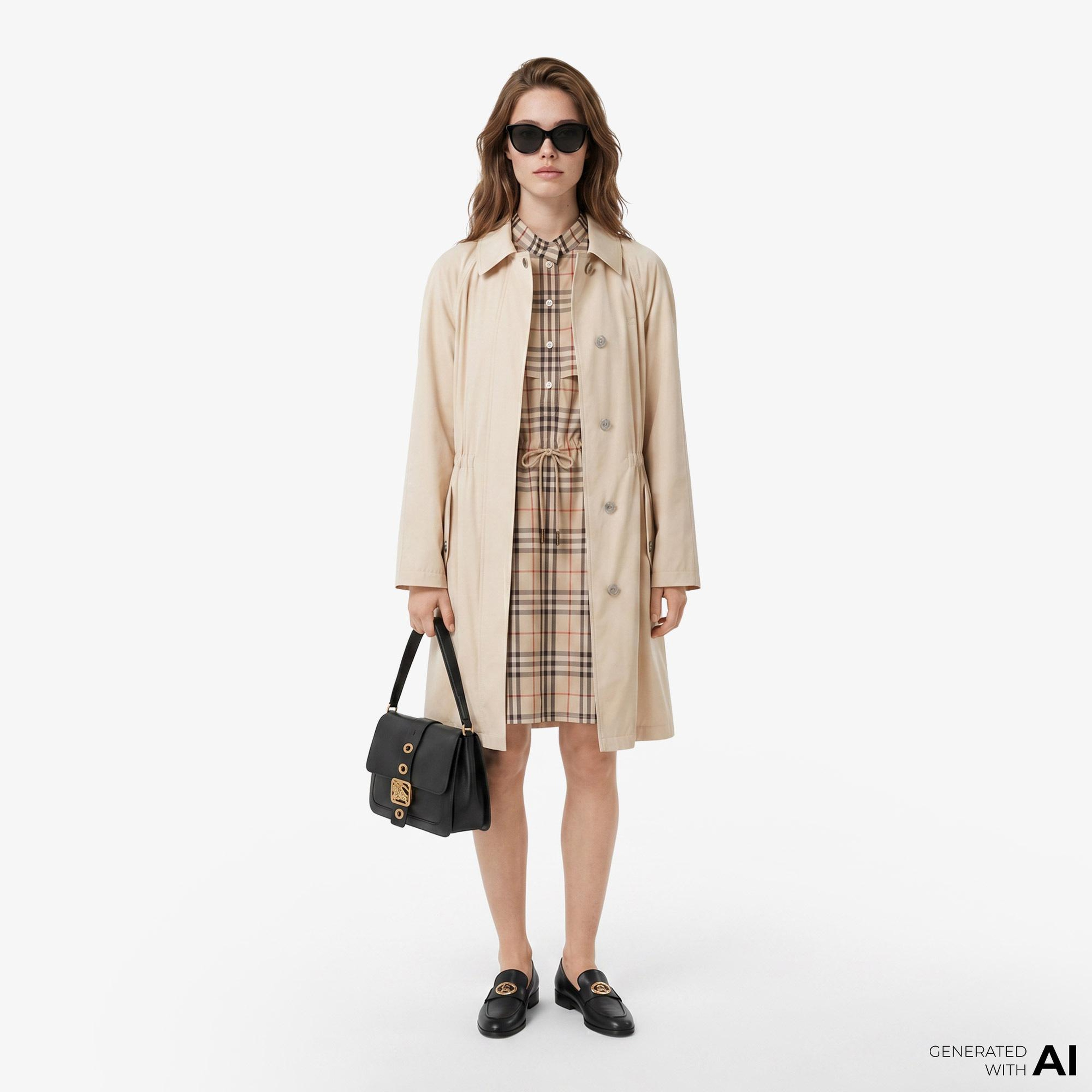 Burberry Newbury Kadın Krem Parka