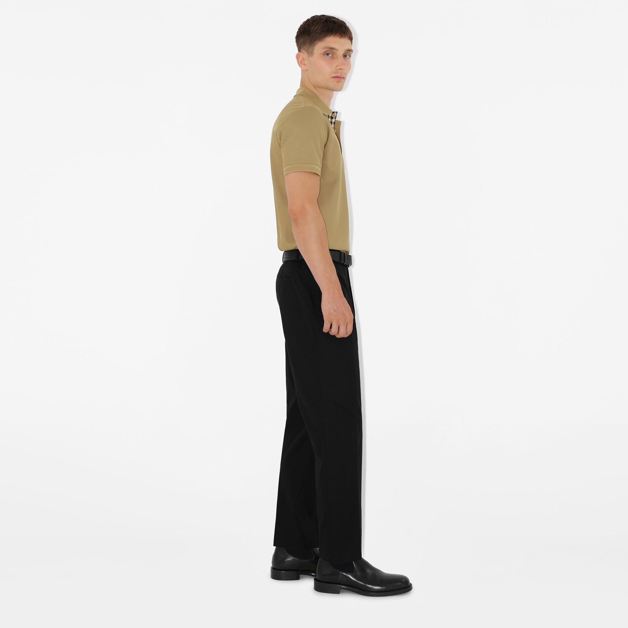 Burberry Eddie Cotton Erkek Bej Polo