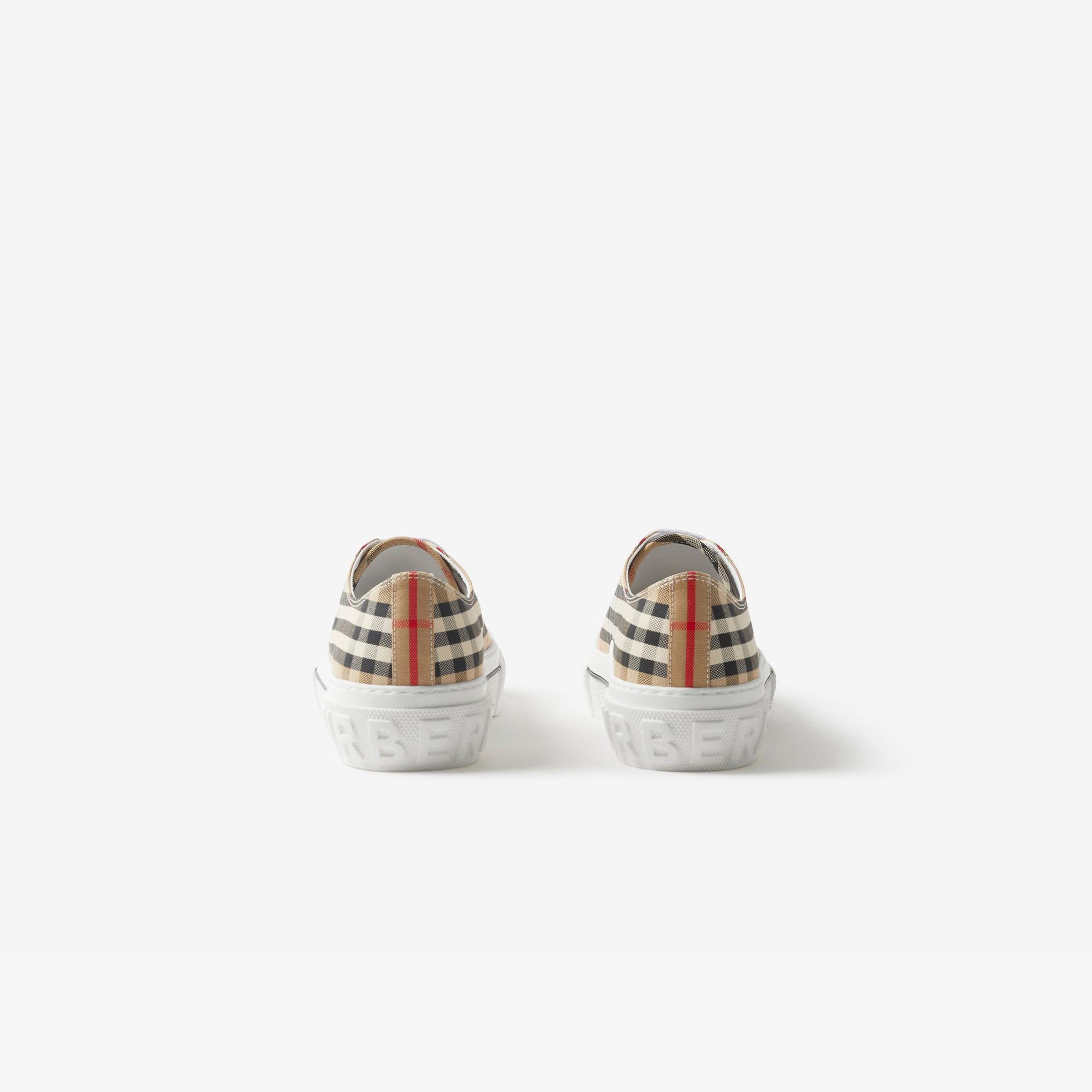 Burberry Check Cotton Kadın Bej Sneaker