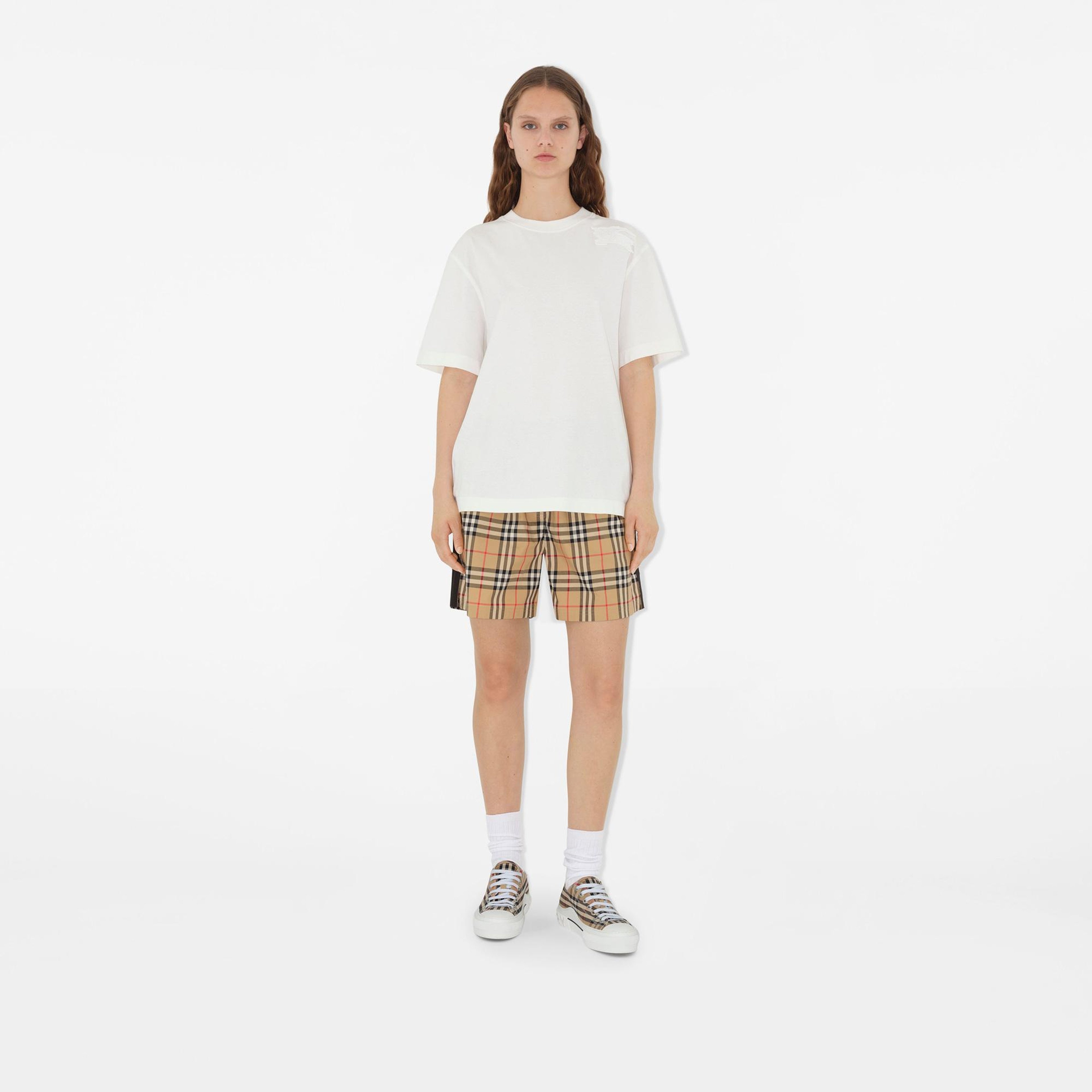 Burberry Check Cotton Kadın Bej Sneaker