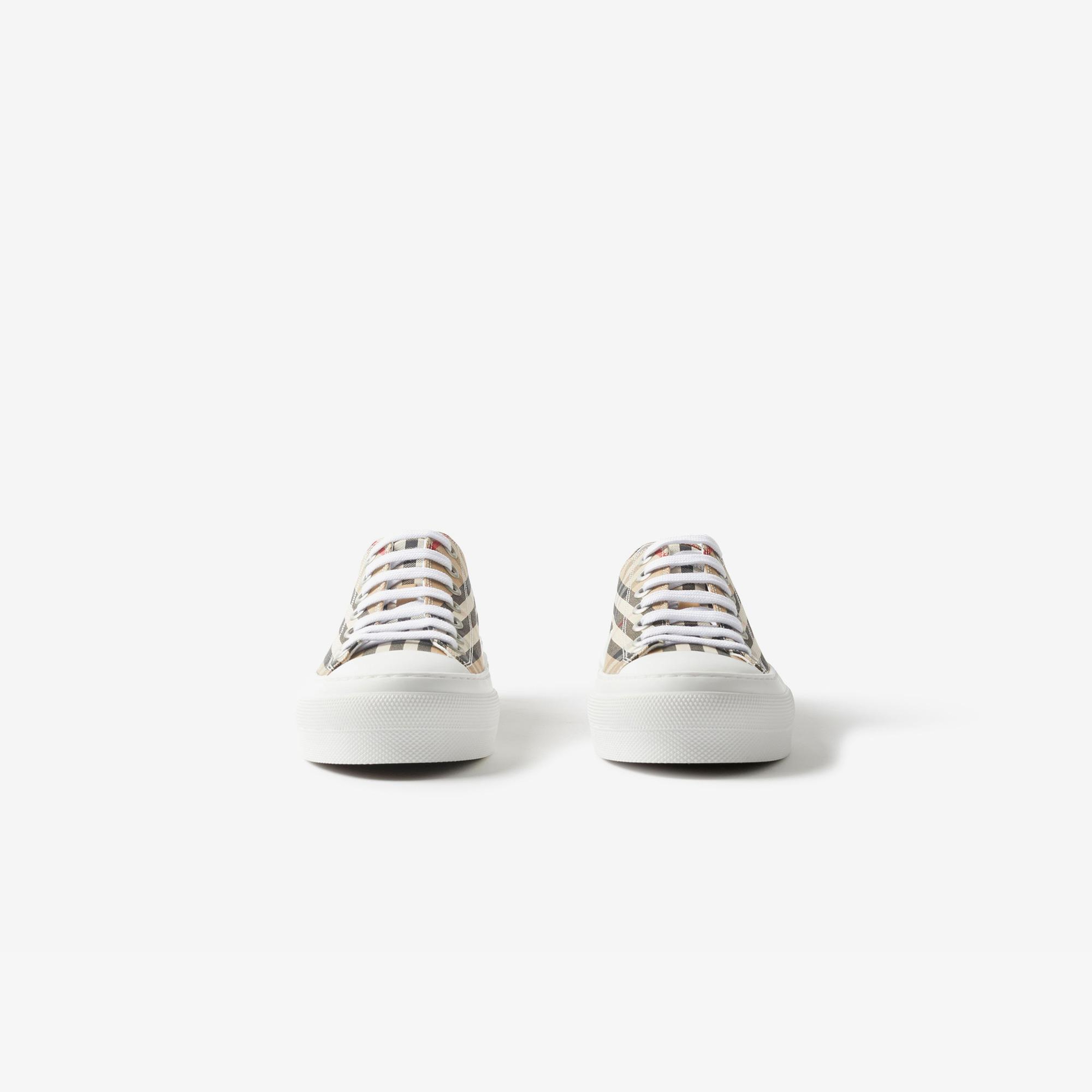 Burberry Check Cotton Kadın Bej Sneaker
