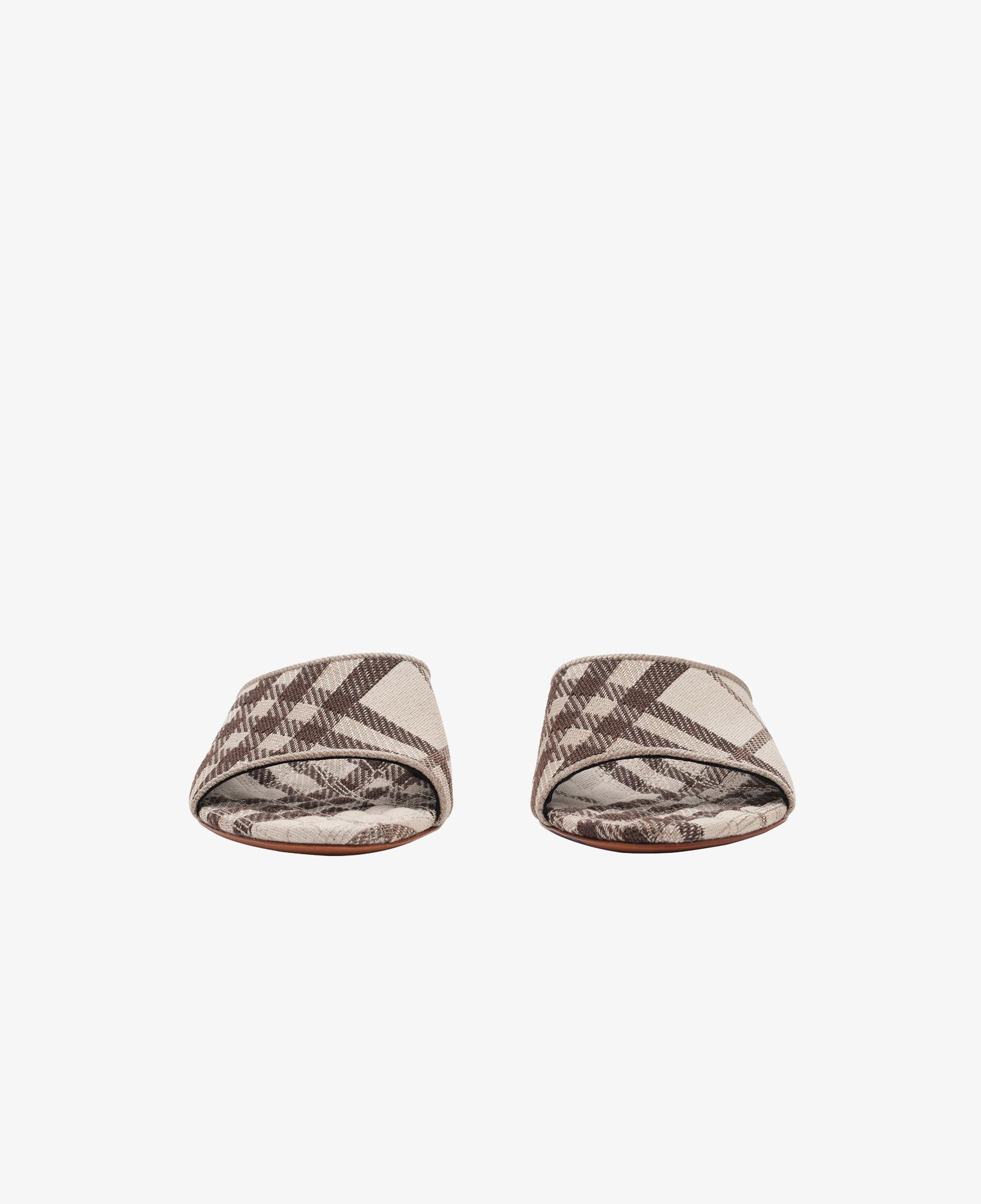 Burberry Sloane Mule Check Kadın Bej Terlik