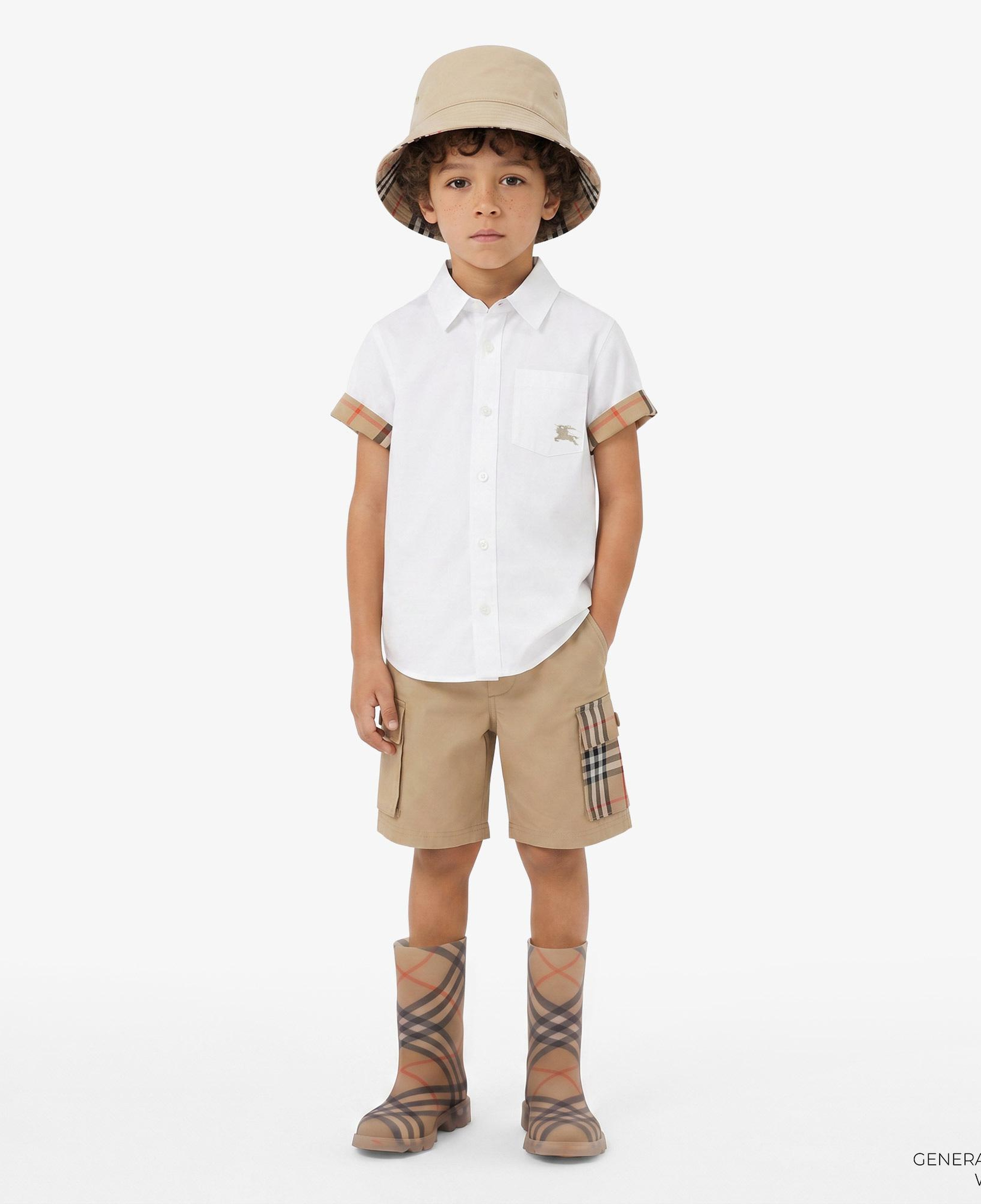Burberry Owen Check Çocuk Beyaz Gömlek