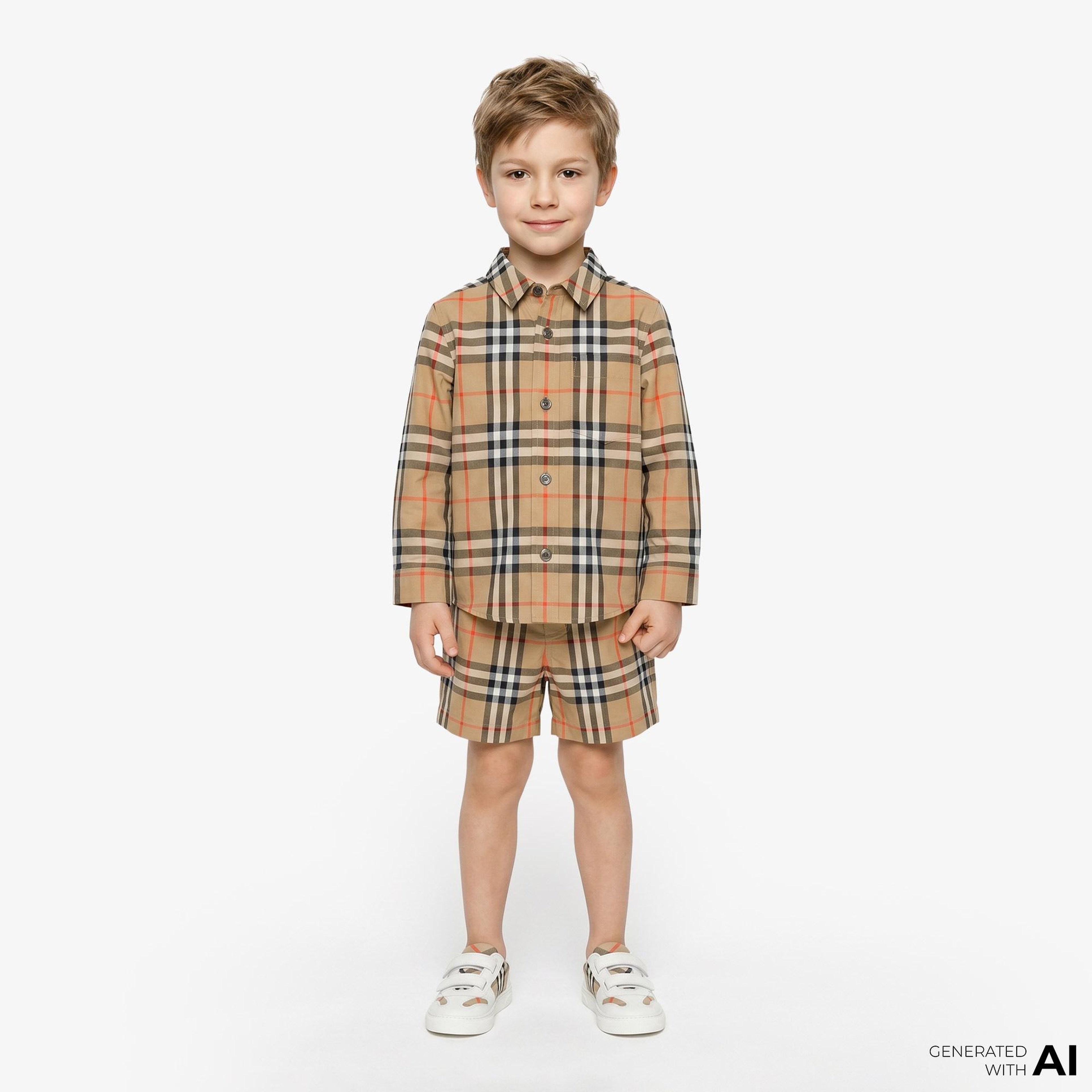 Burberry Owen Check Çocuk Bej Gömlek