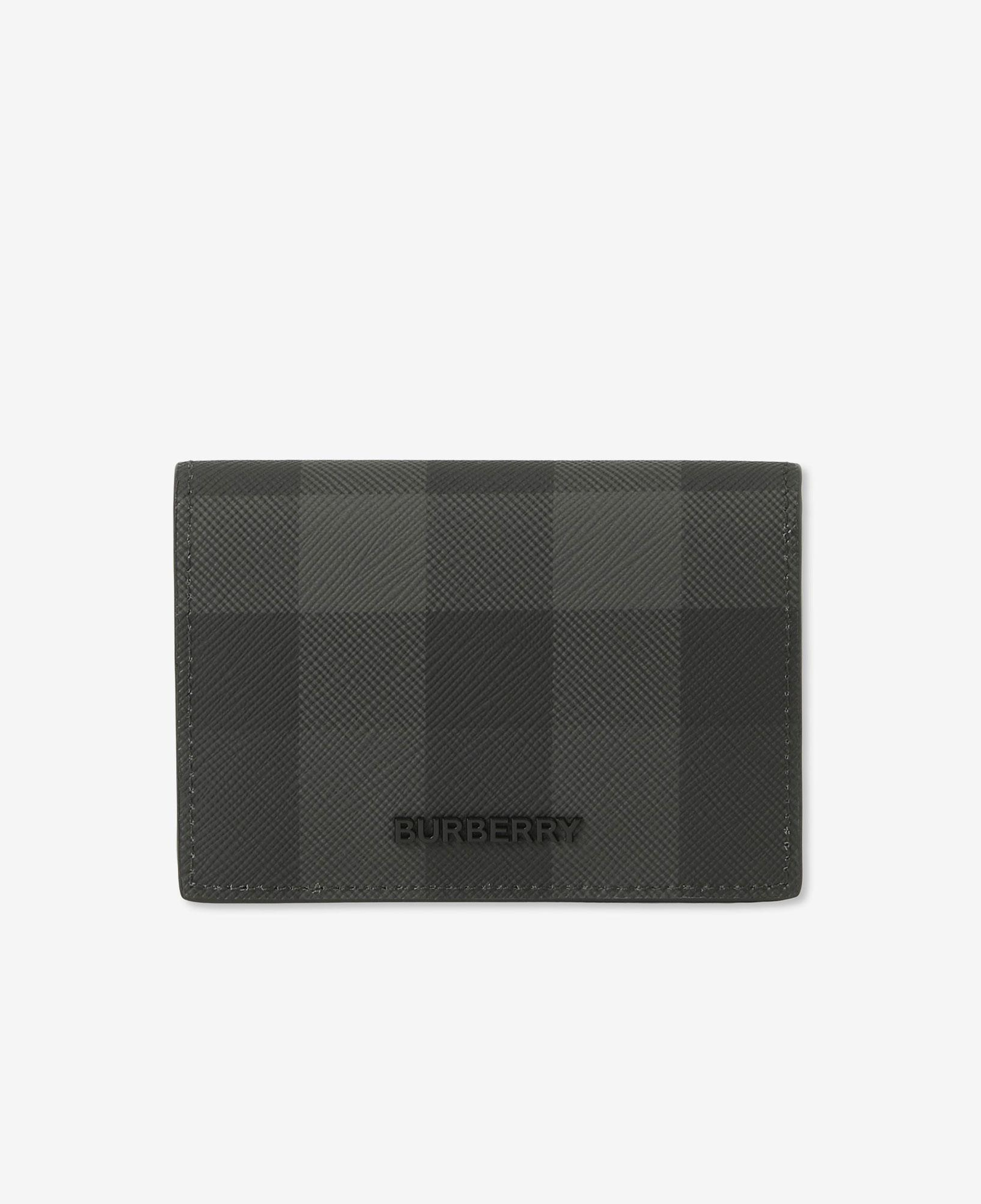 Burberry Check and Leather Erkek Gri Kartlık