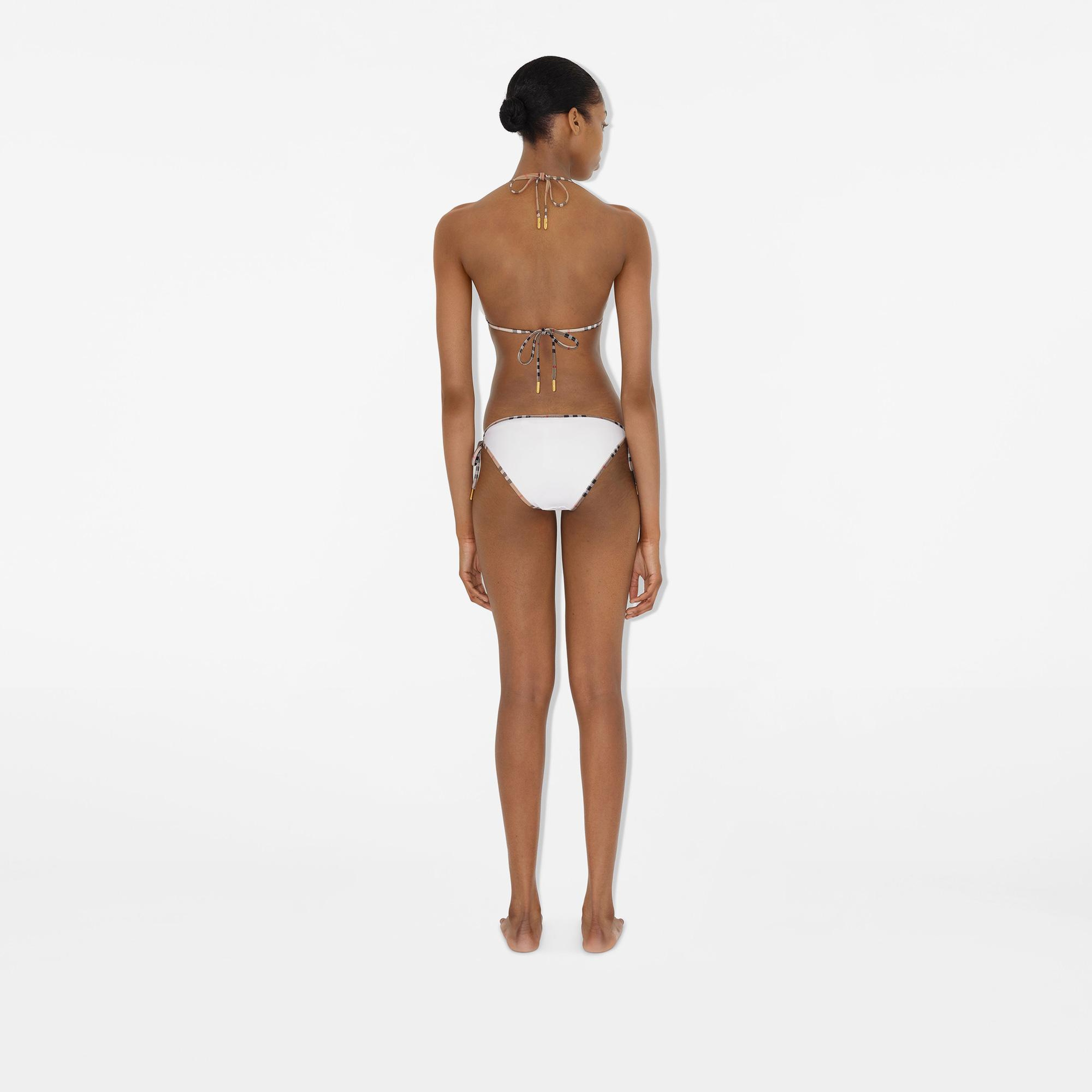Burberry Check Trim Kadın Beyaz Bikini Takımı