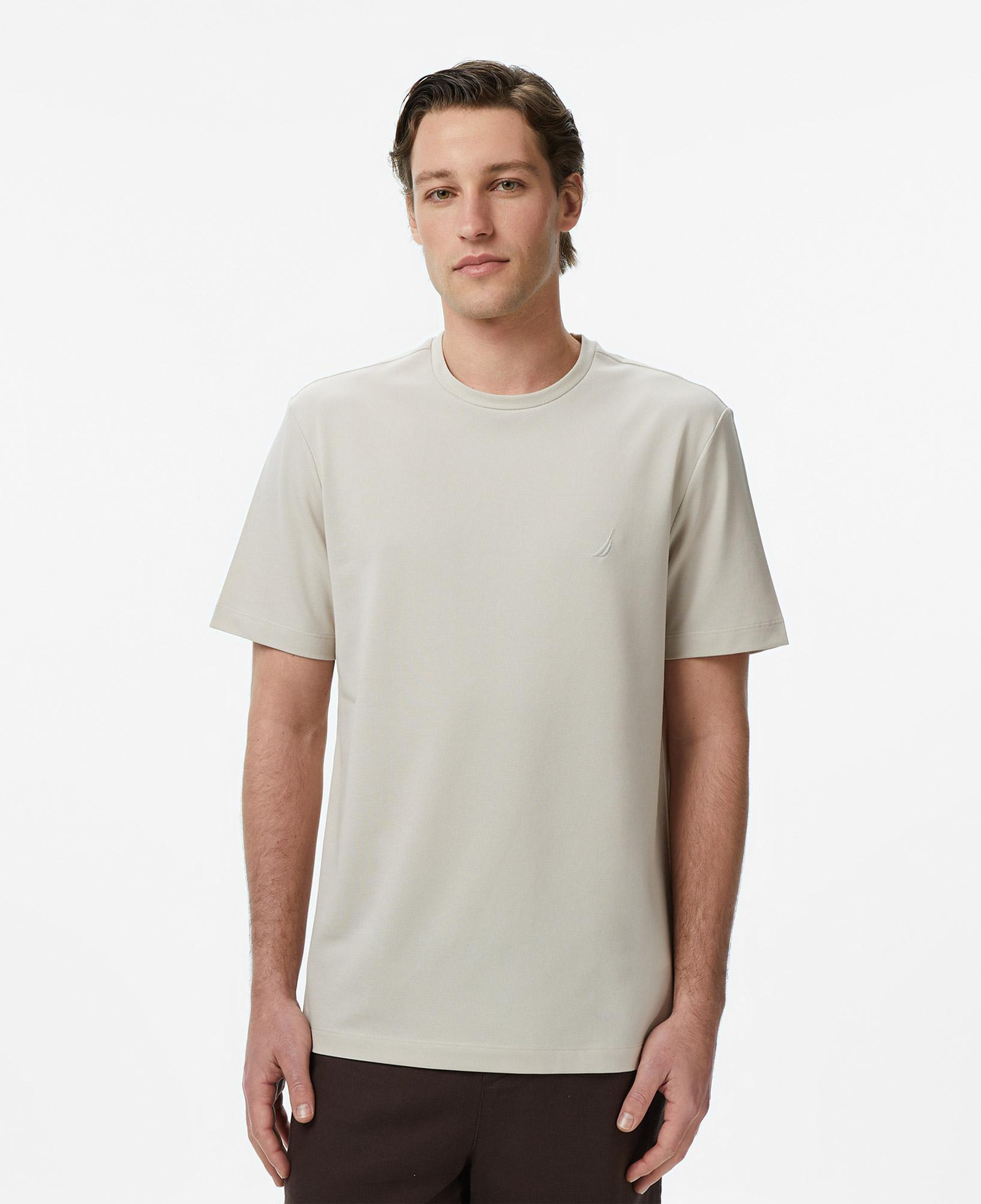 Nautica Erkek Bej Regular Fit T-Shirt