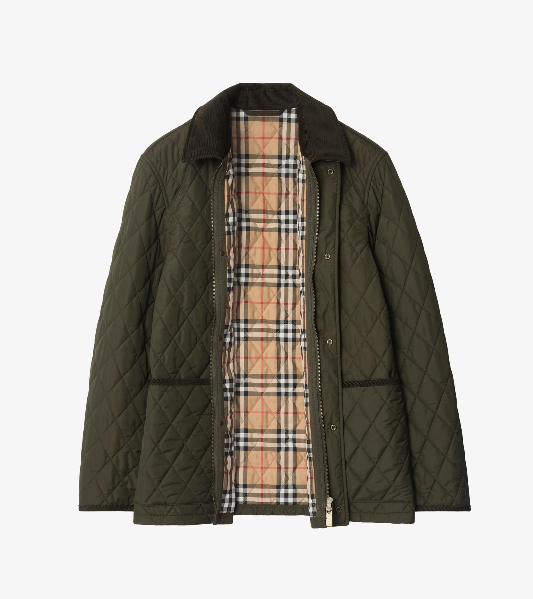 Burberry Haddington Quilted Nylon Barn Erkek Haki Mont