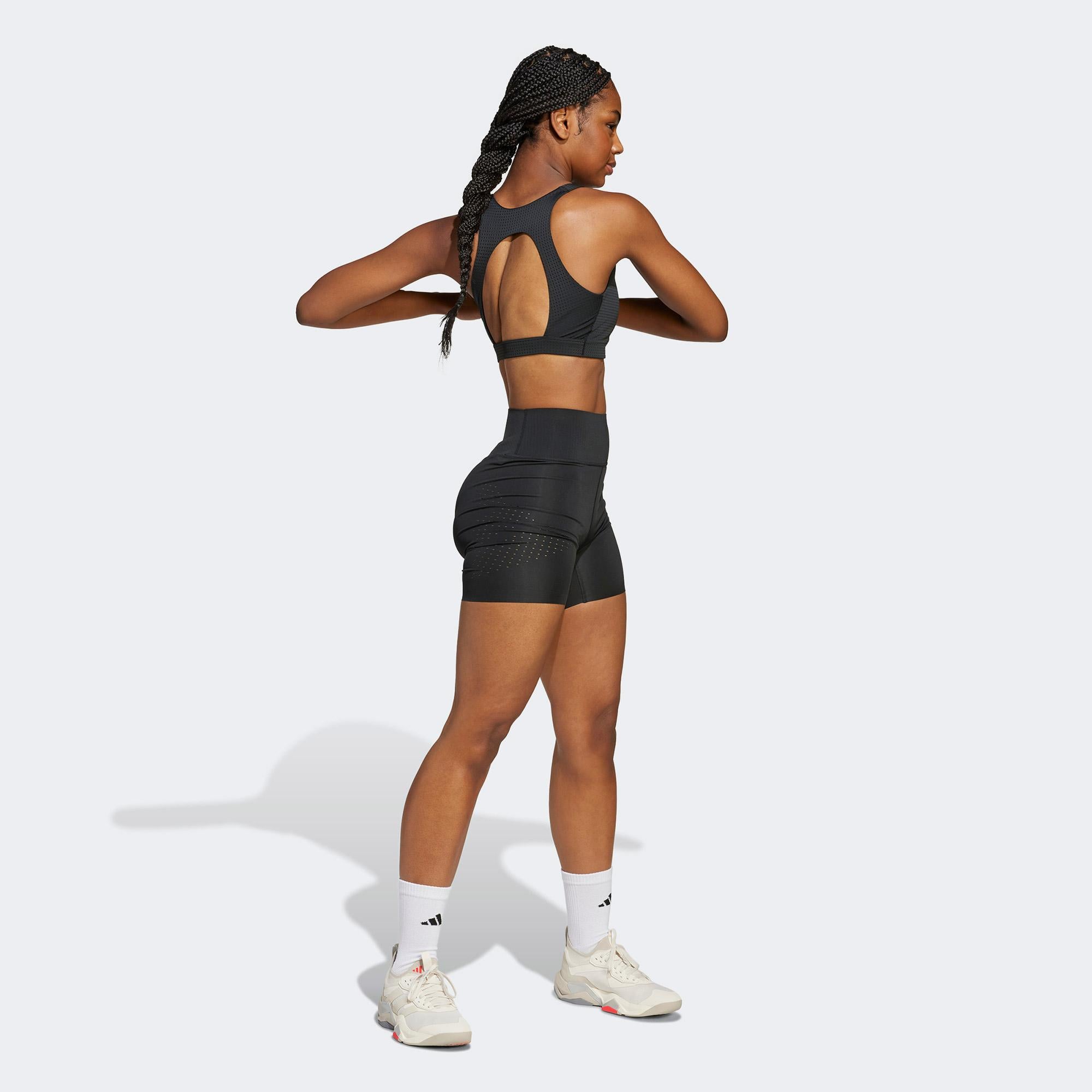 adidas Powerimpact Medium Support Training Kadın Siyah Bra