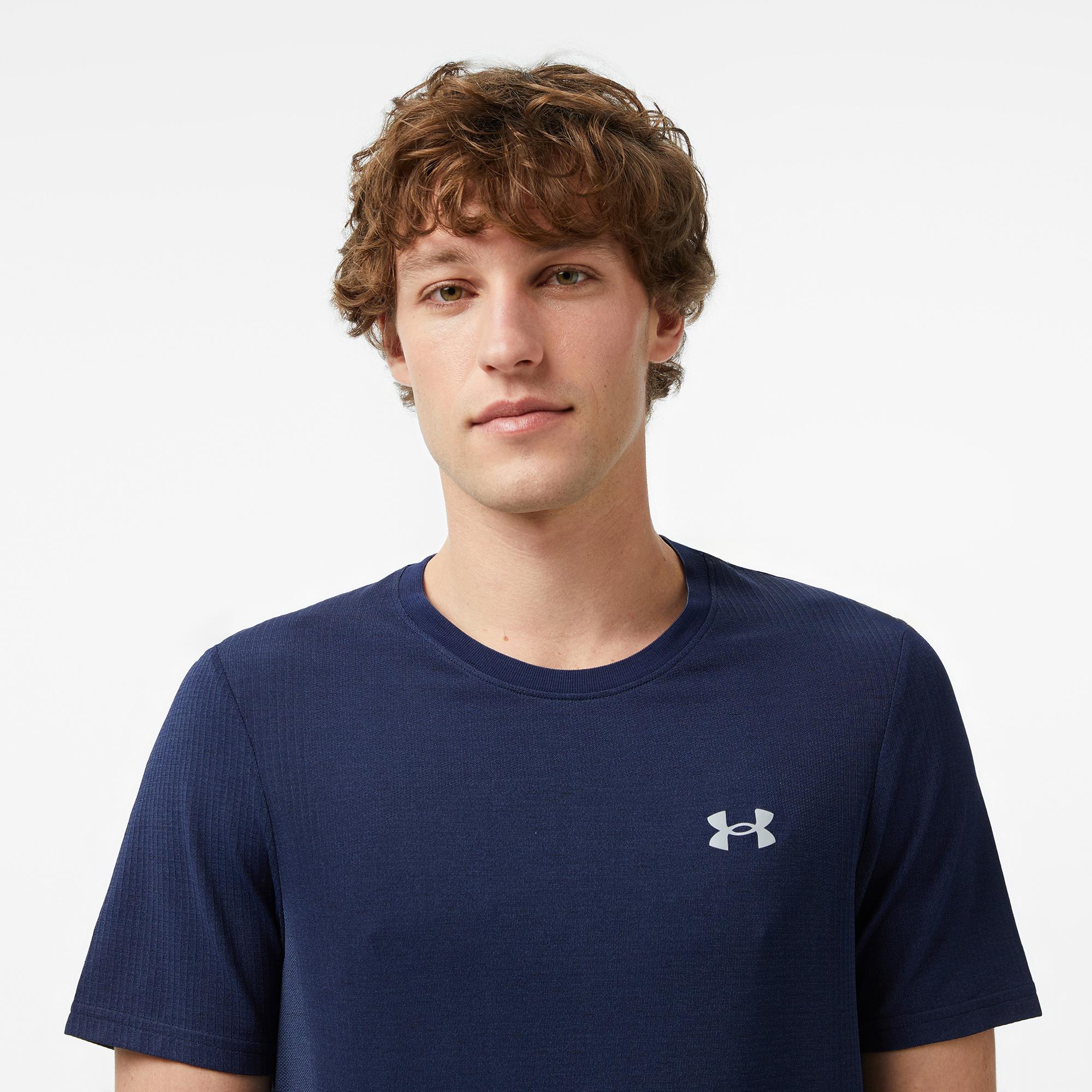 Under Armour Vanish Seamless Ss Erkek Lacivert Antrenman T-Shirt