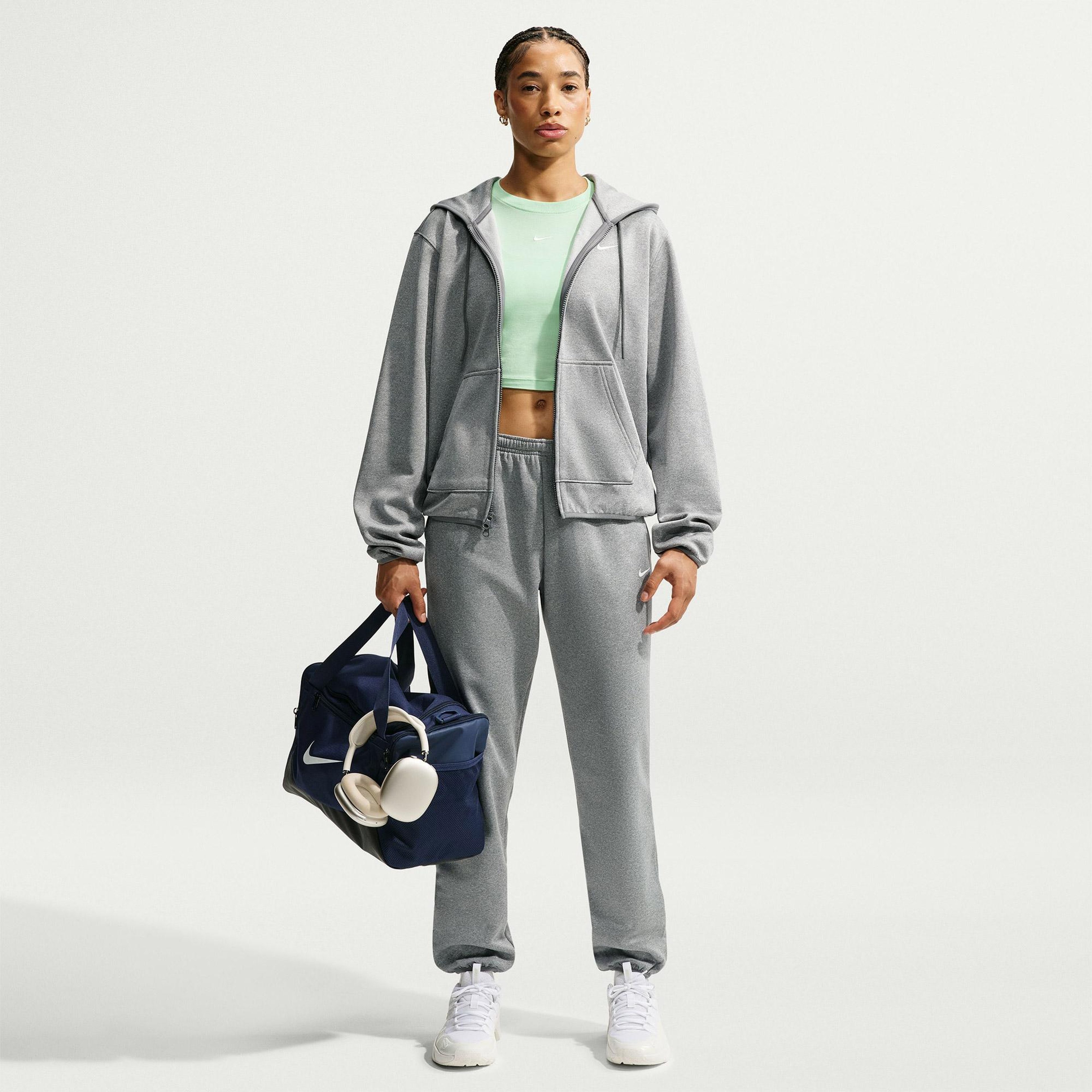 Nike Therma-Fit Studio Fleece Sport Kadın Gri Eşofman Üstü