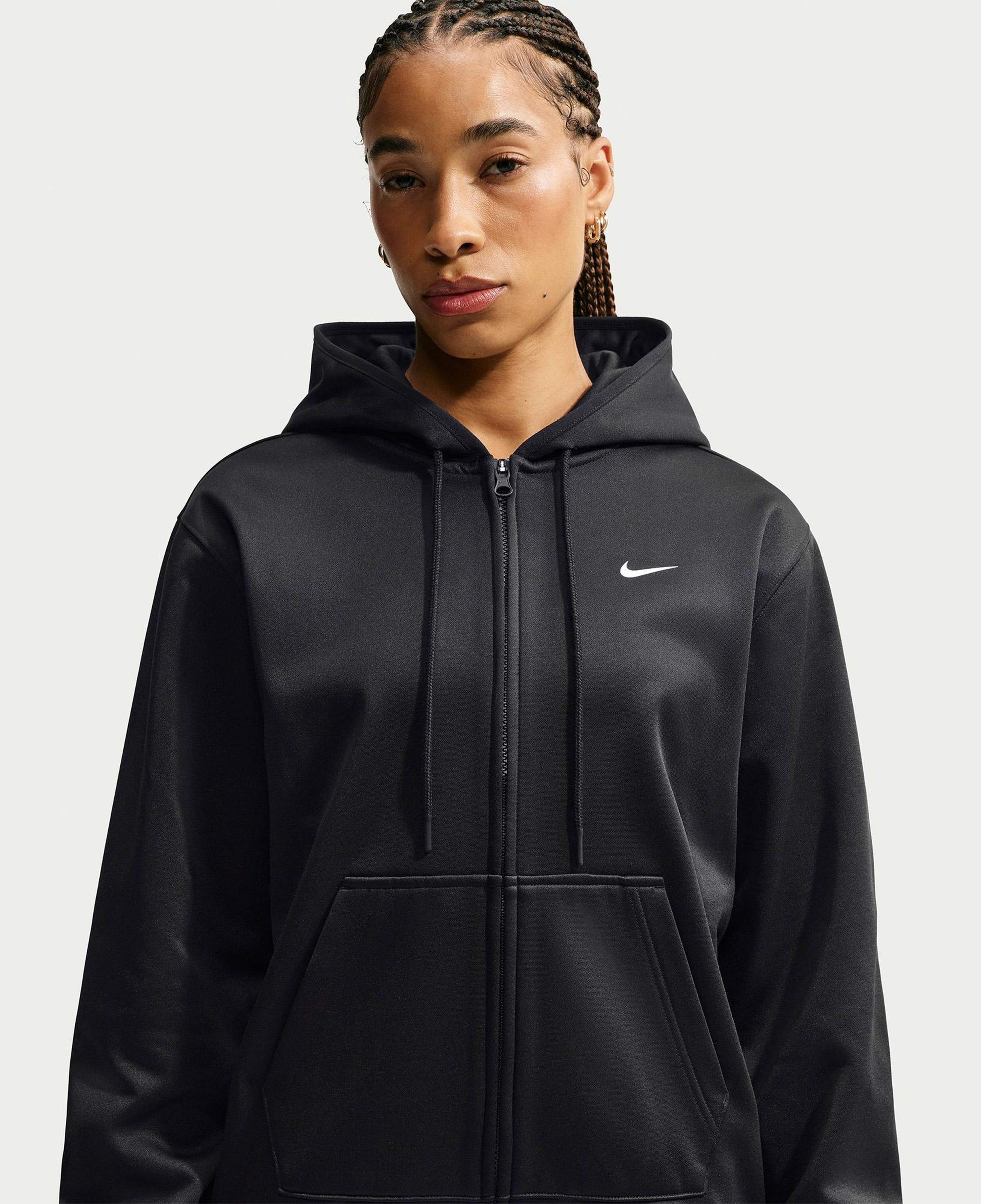 Nike Therma-Fit Studio Fleece Sport Kadın Siyah Eşofman Üstü
