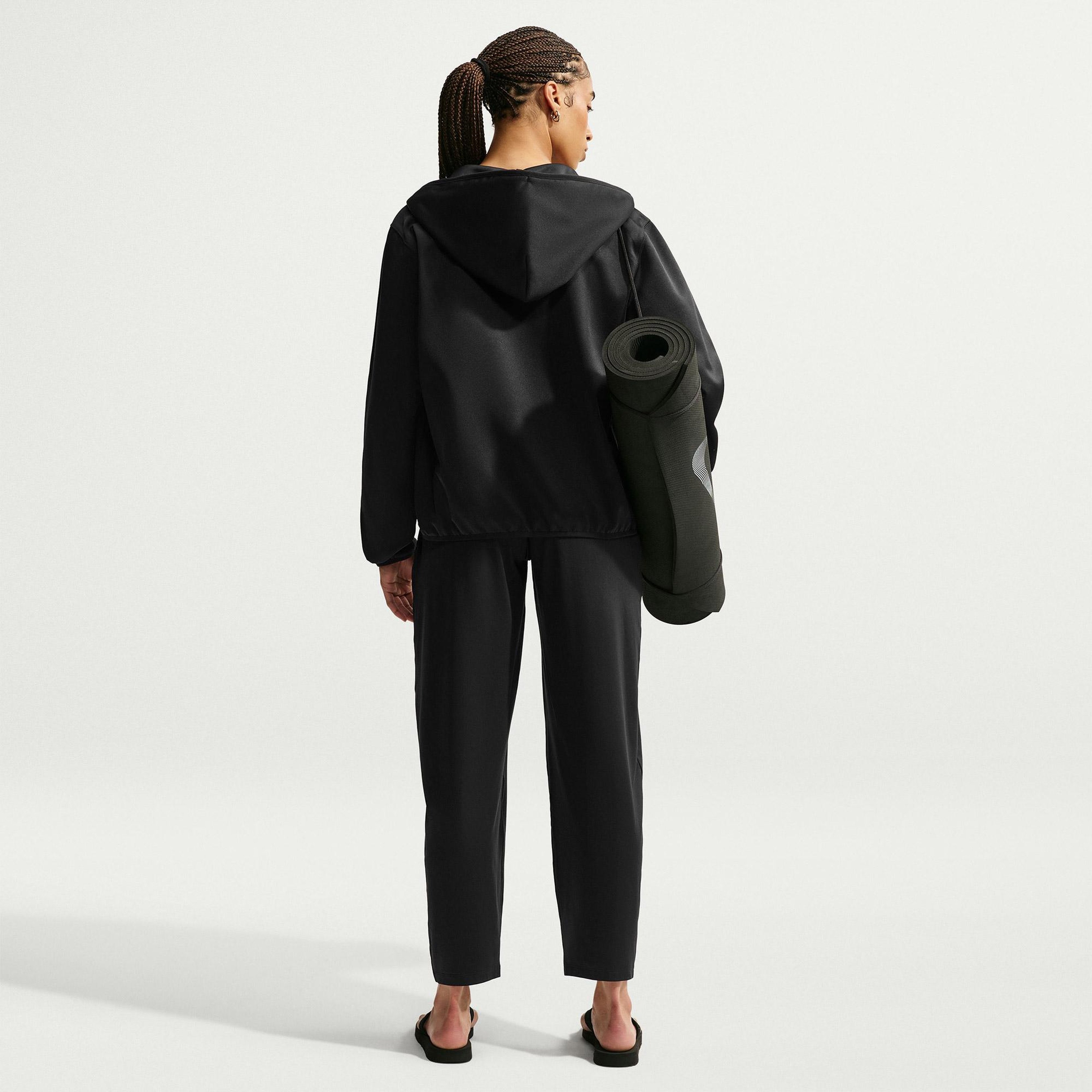 Nike Therma-Fit Studio Fleece Sport Kadın Siyah Eşofman Üstü