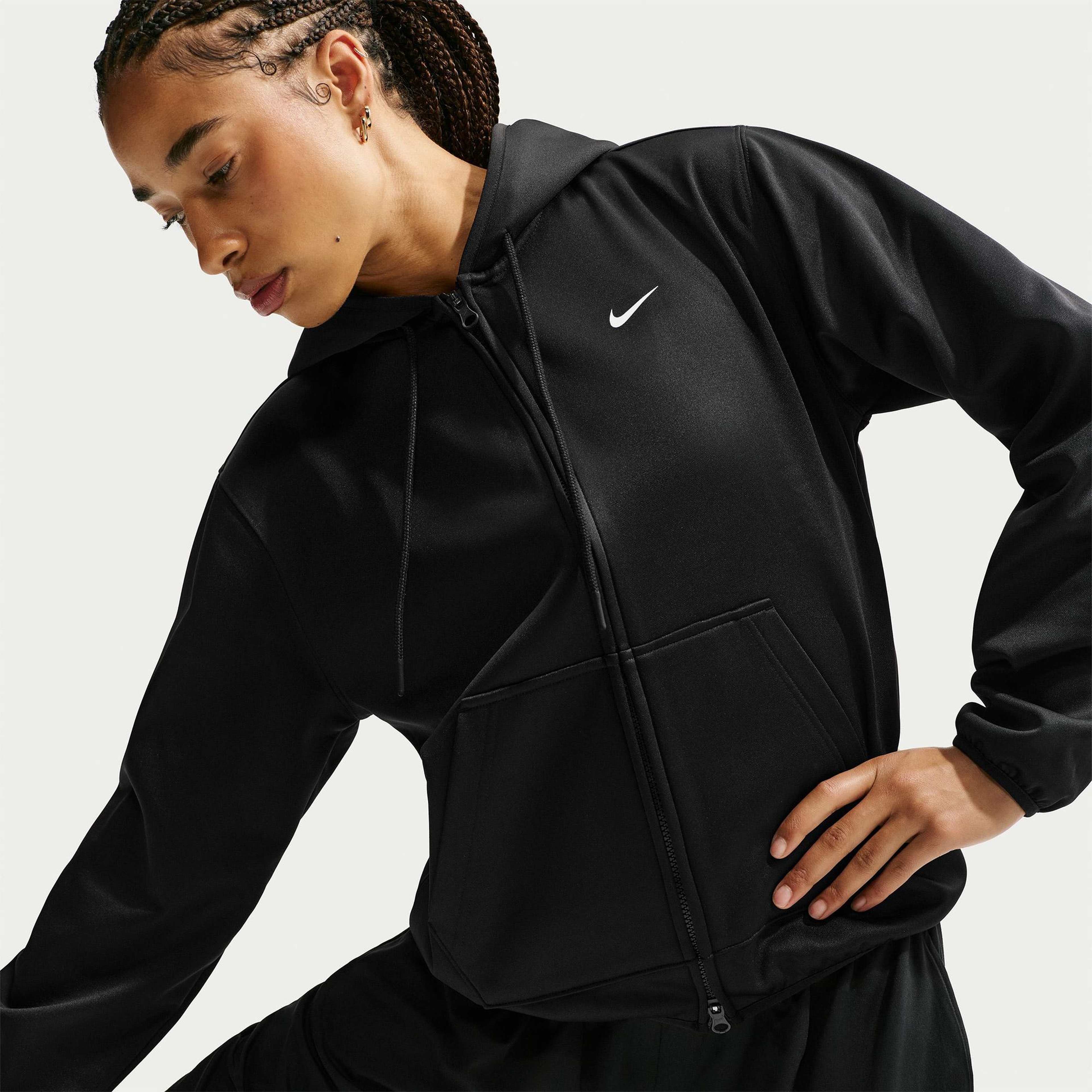 Nike Therma-Fit Studio Fleece Sport Kadın Siyah Eşofman Üstü