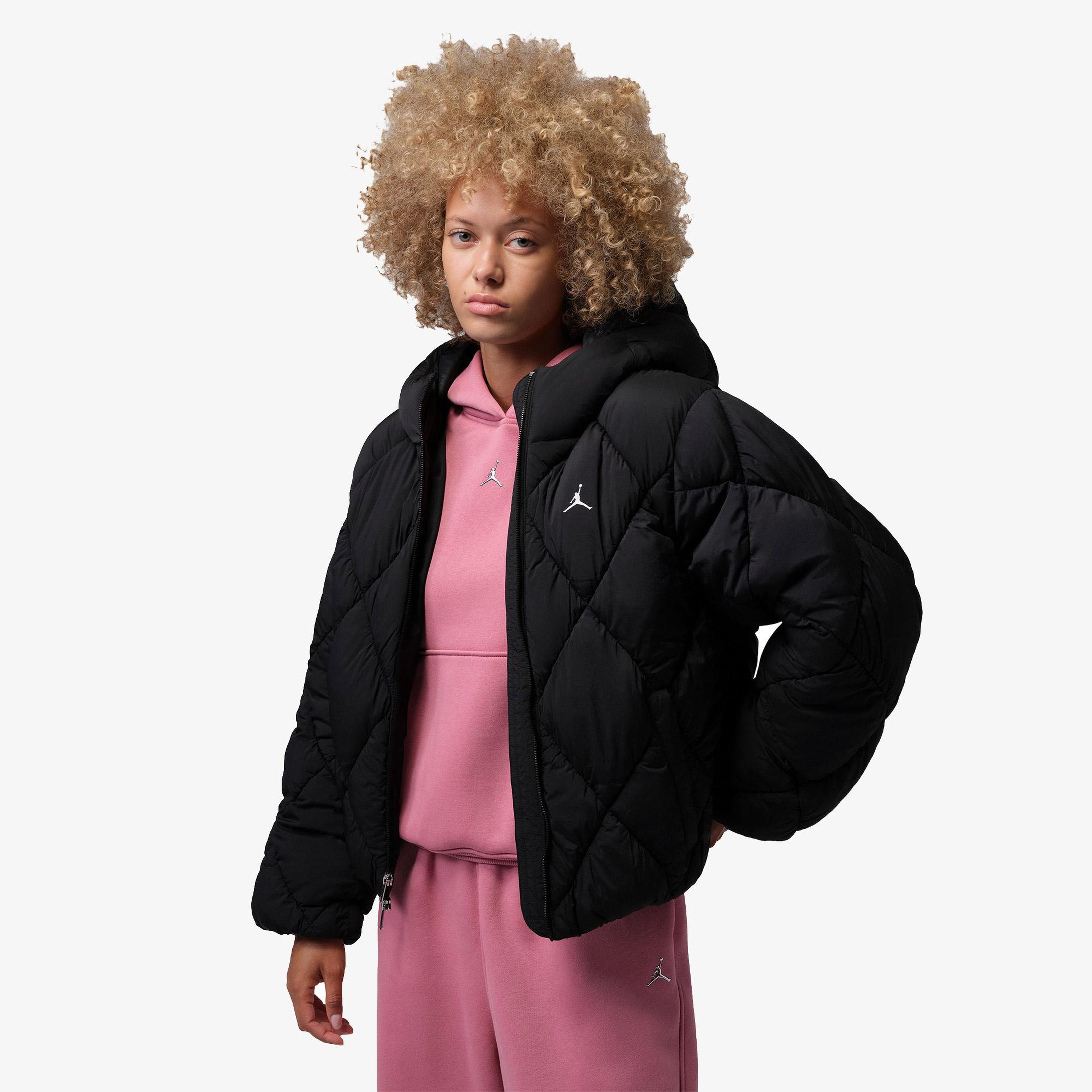 Jordan Brooklyn Puffer Kadın Siyah Mont