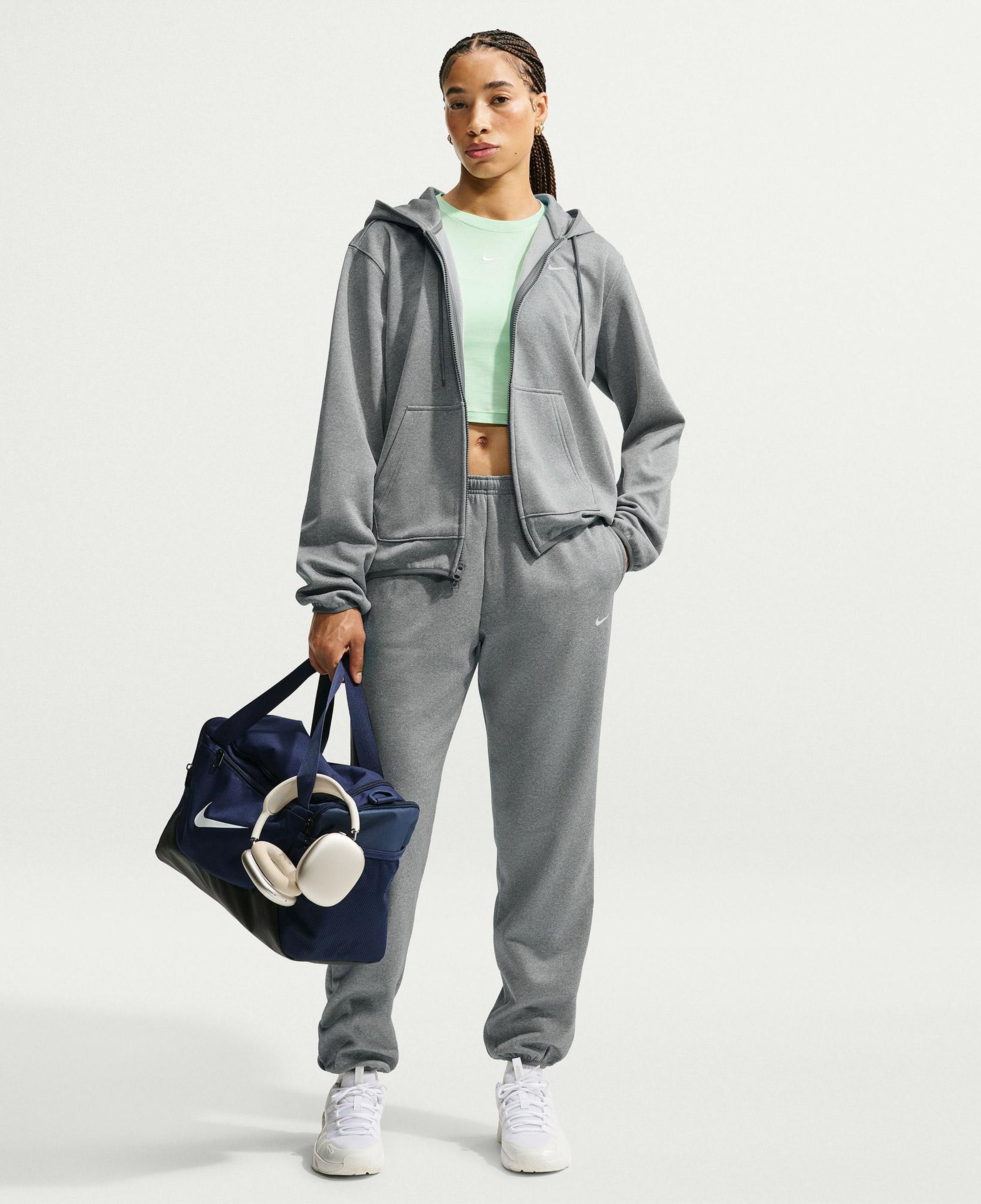 Nike Therma-Fit Studio Fleece Sport Kadın Gri Eşofman Altı