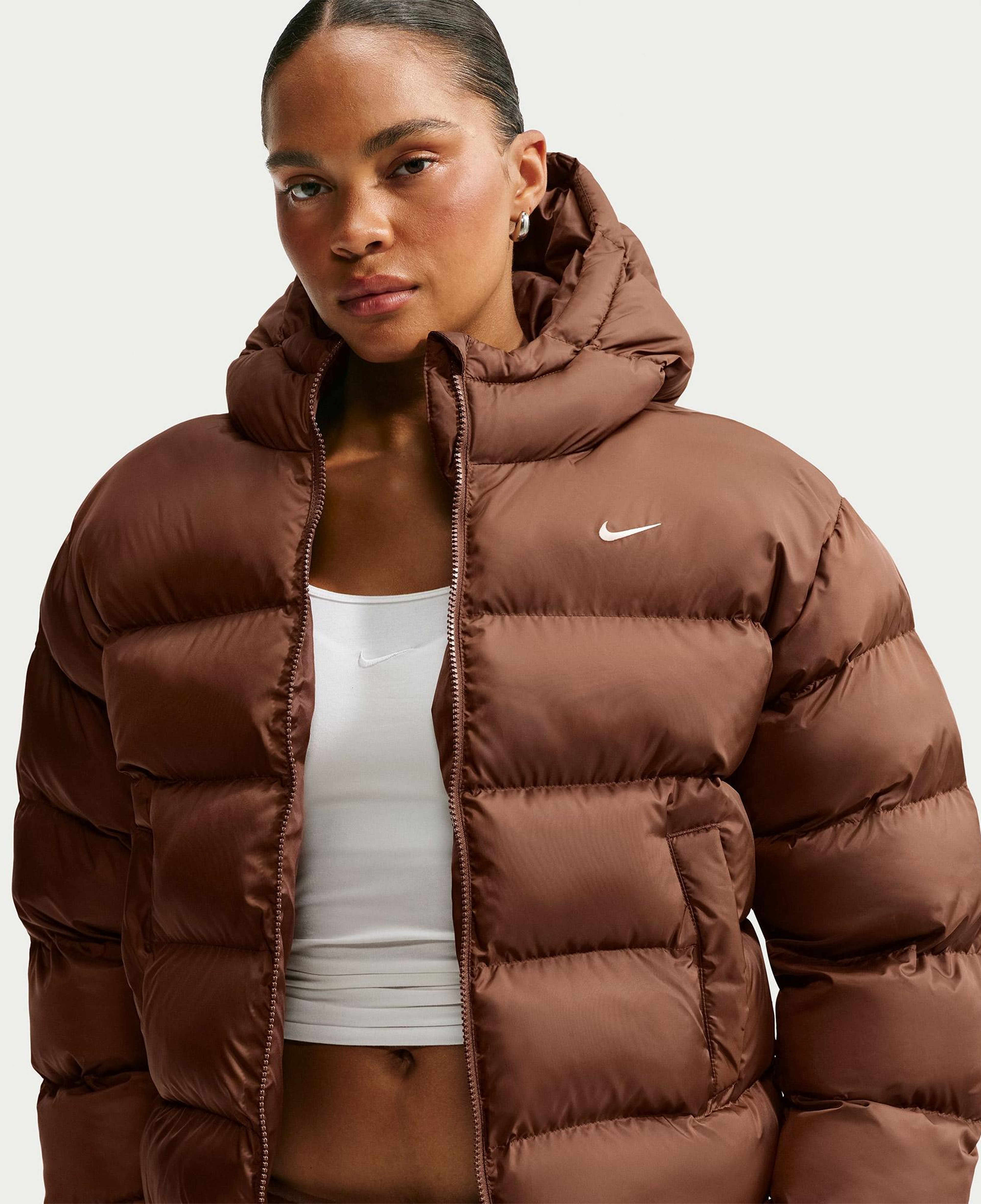 Nike Classic Therma-Fit Kadın Kahverengi Mont