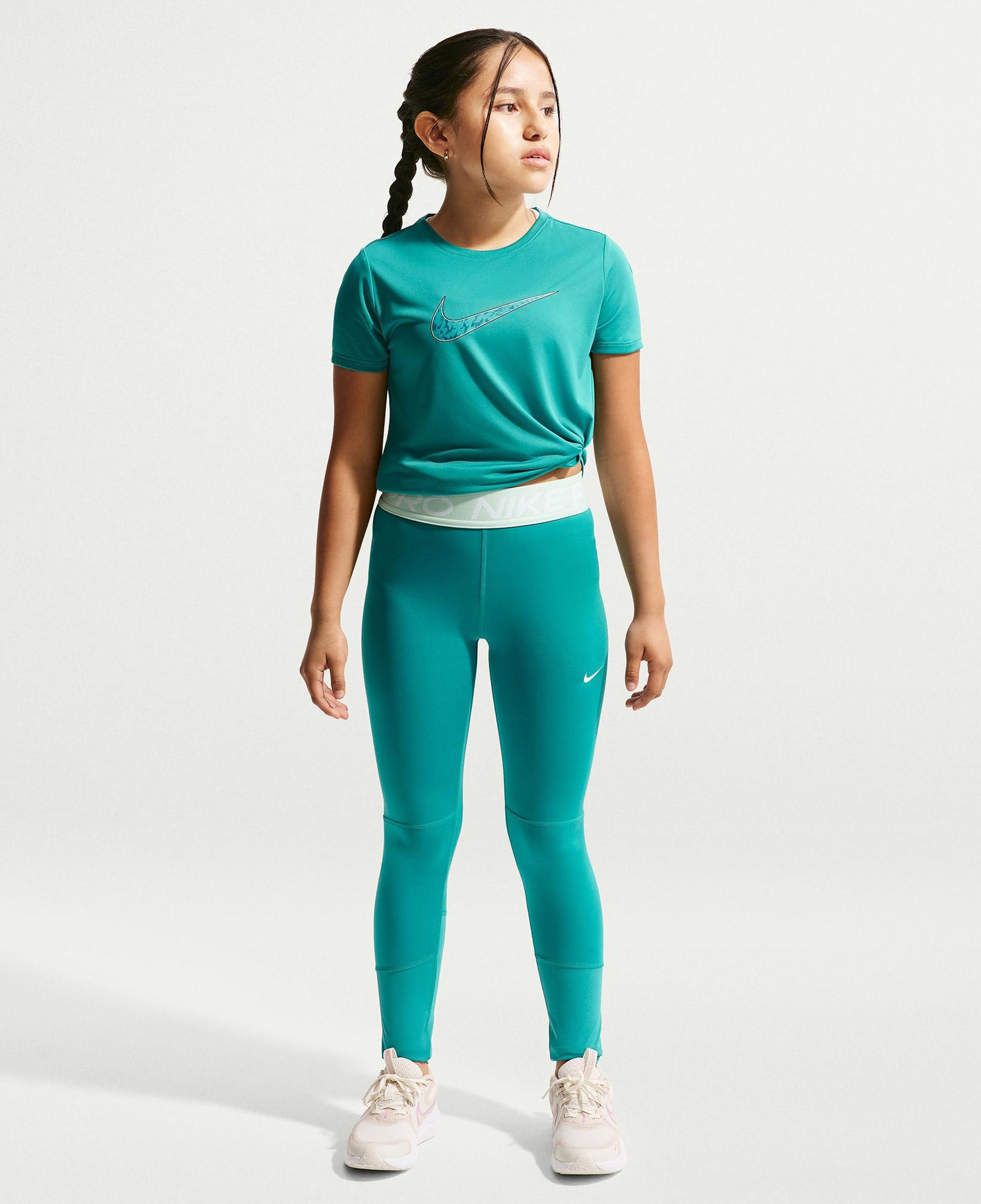 Nike Pro Dri-Fit Genç Çocuk Yeşil Tayt