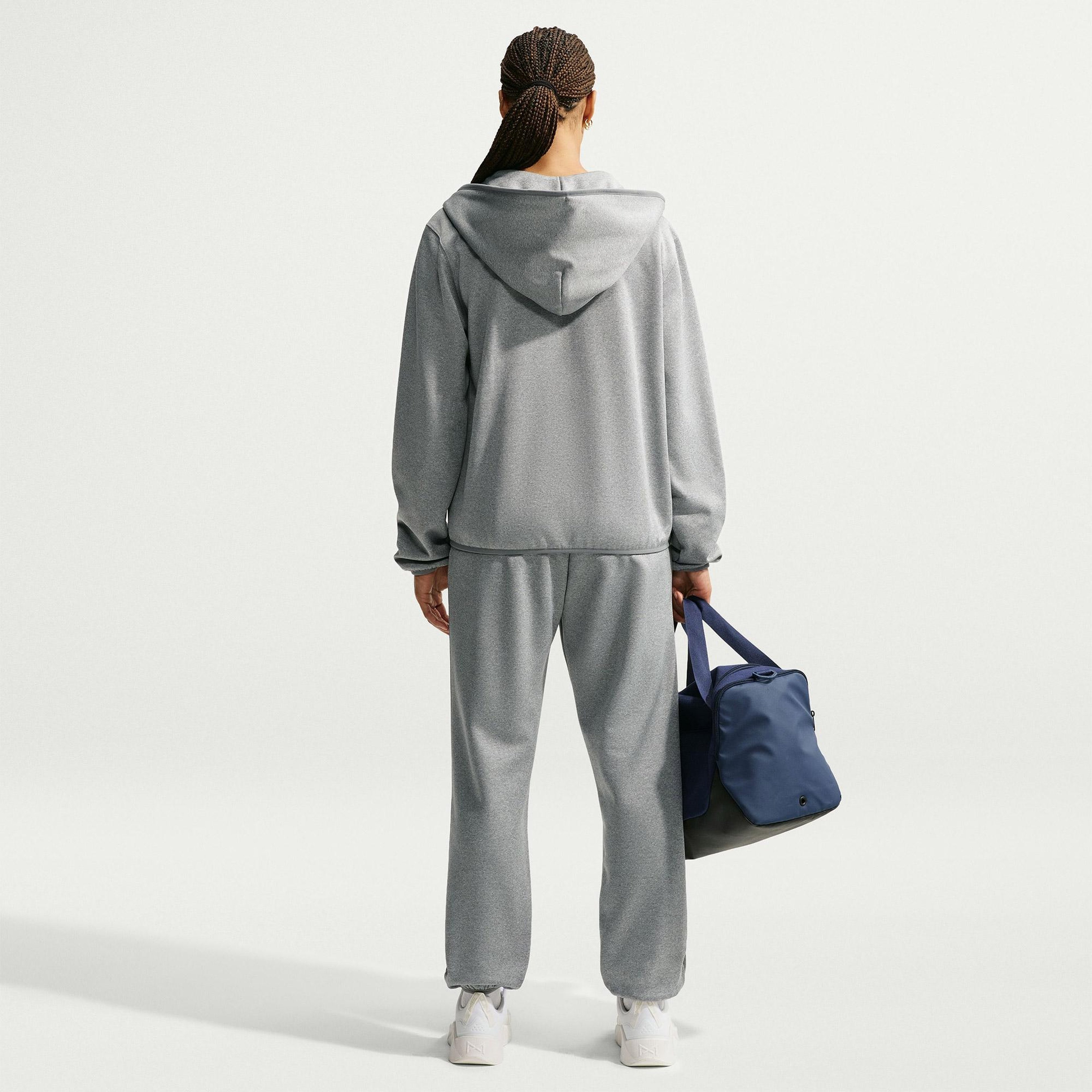 Nike Therma-Fit Studio Fleece Sport Kadın Gri Eşofman Üstü