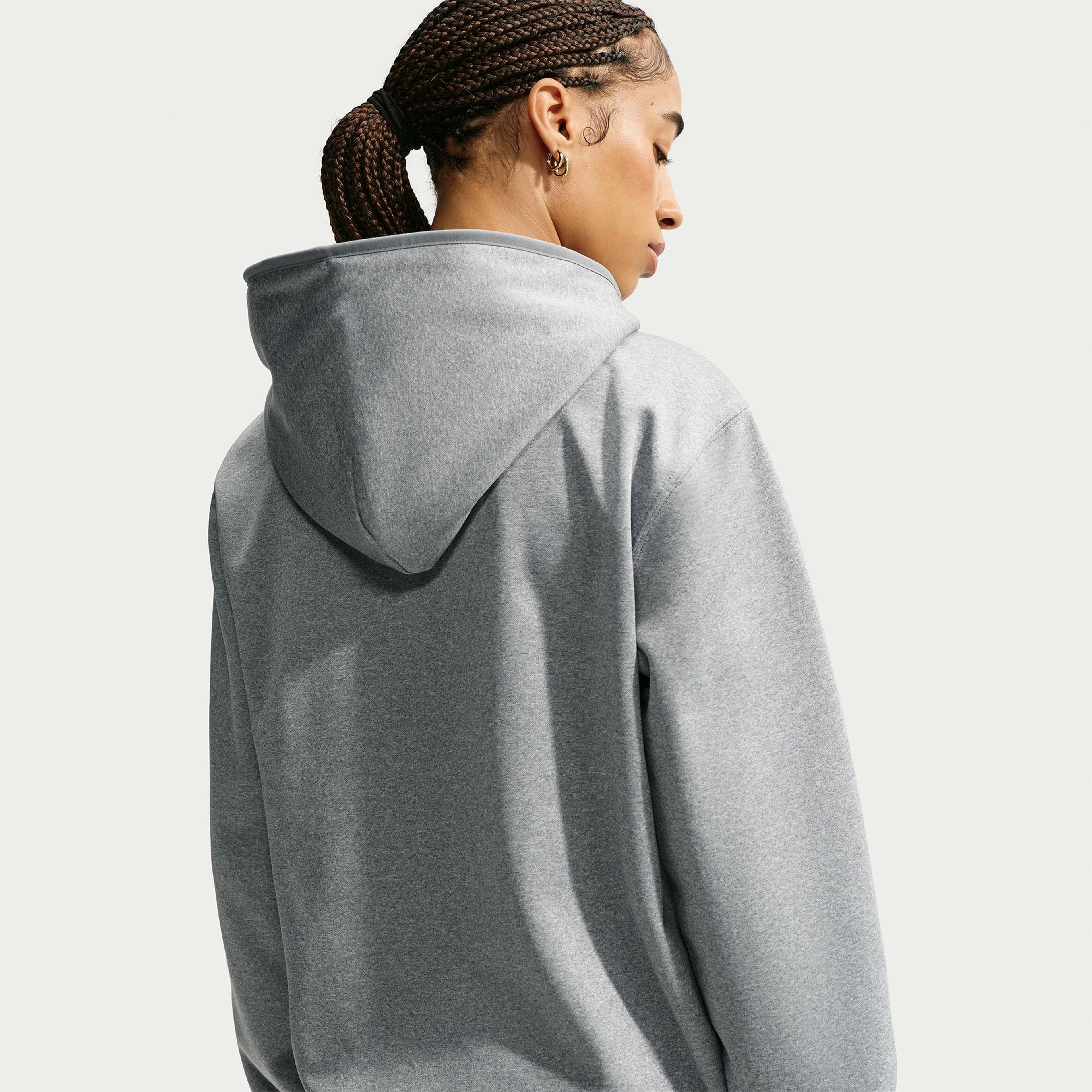 Nike Therma-Fit Studio Fleece Sport Kadın Gri Eşofman Üstü