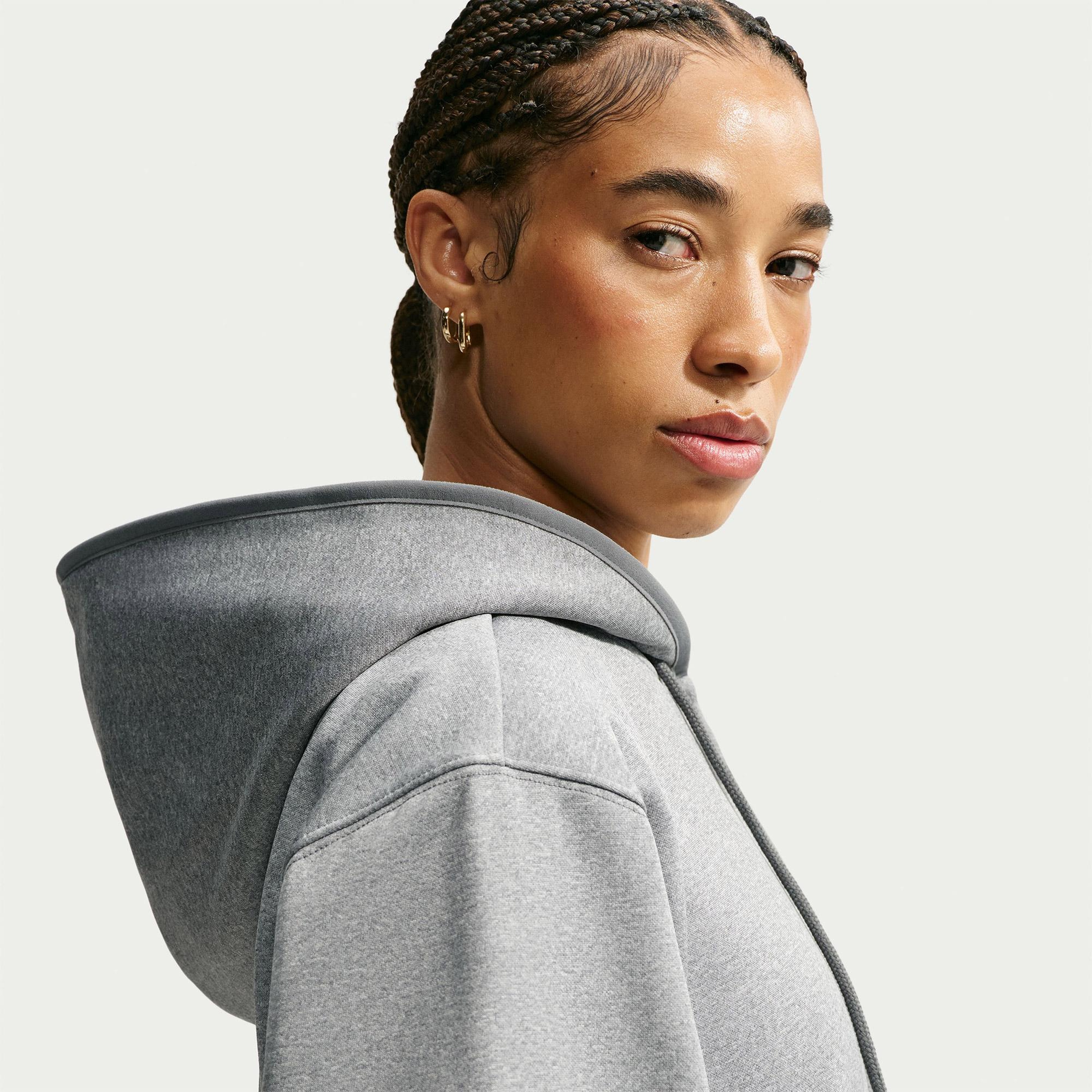 Nike Therma-Fit Studio Fleece Sport Kadın Gri Eşofman Üstü