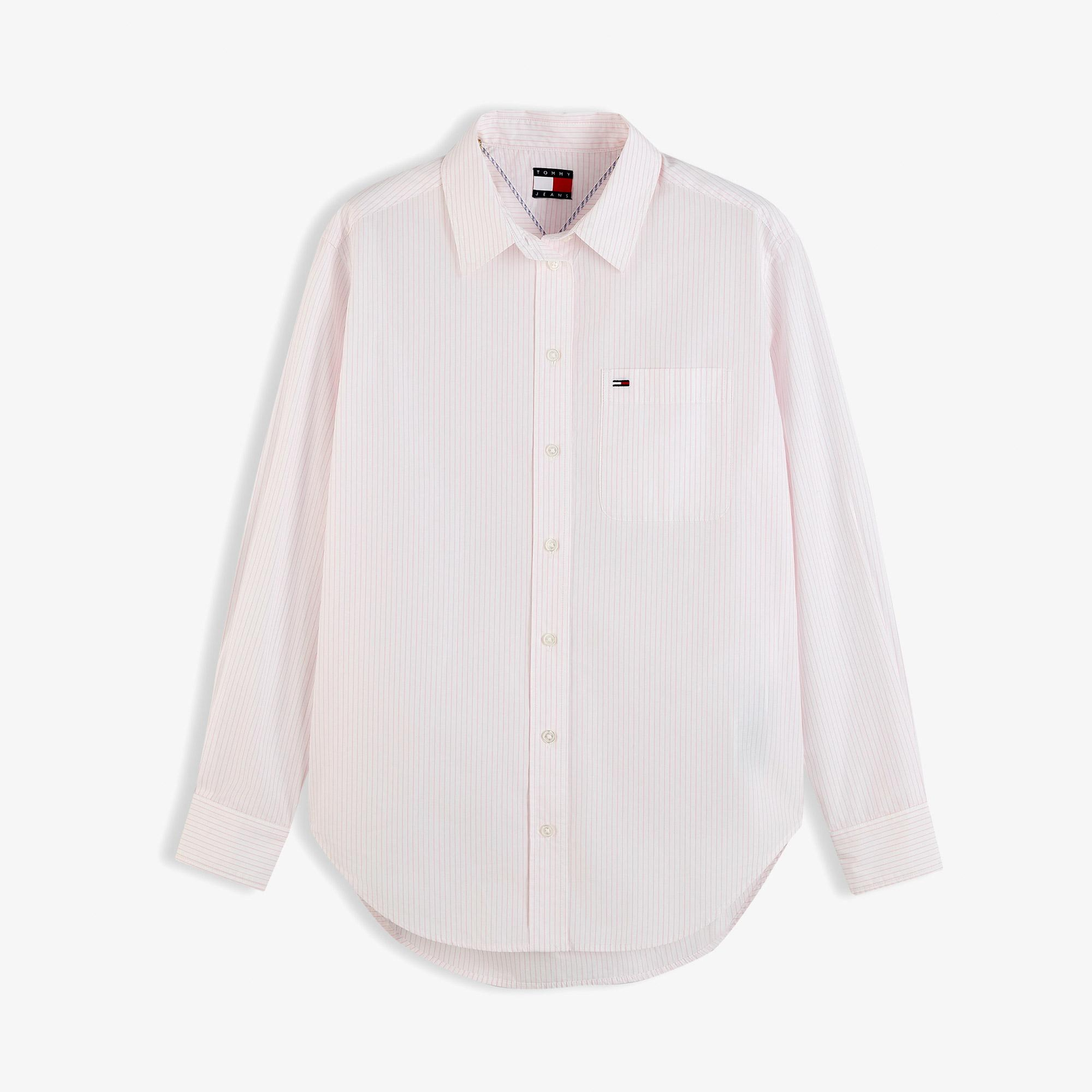 Tommy Hilfiger Essential Kadın Pembe Gömlek