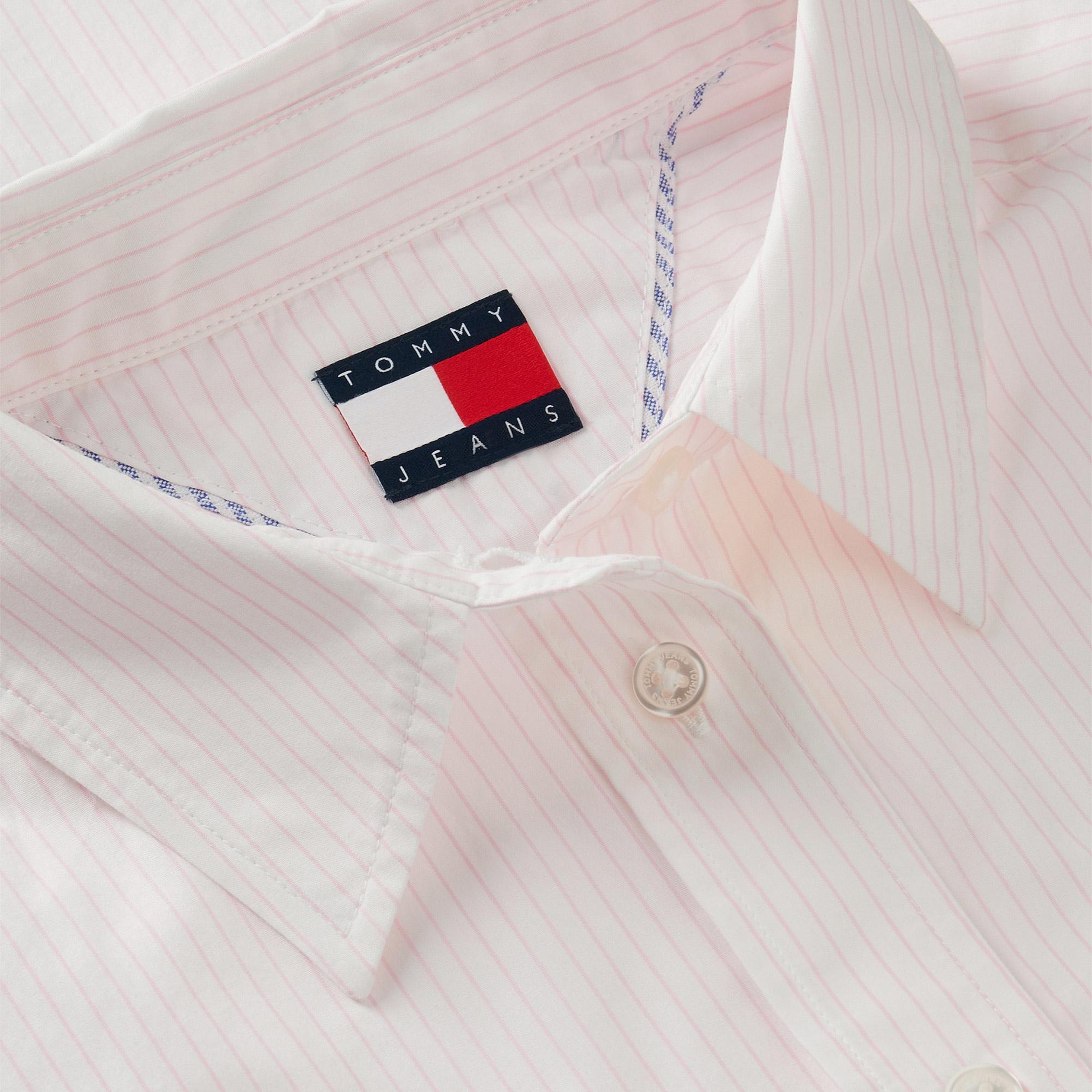 Tommy Hilfiger Essential Kadın Pembe Gömlek