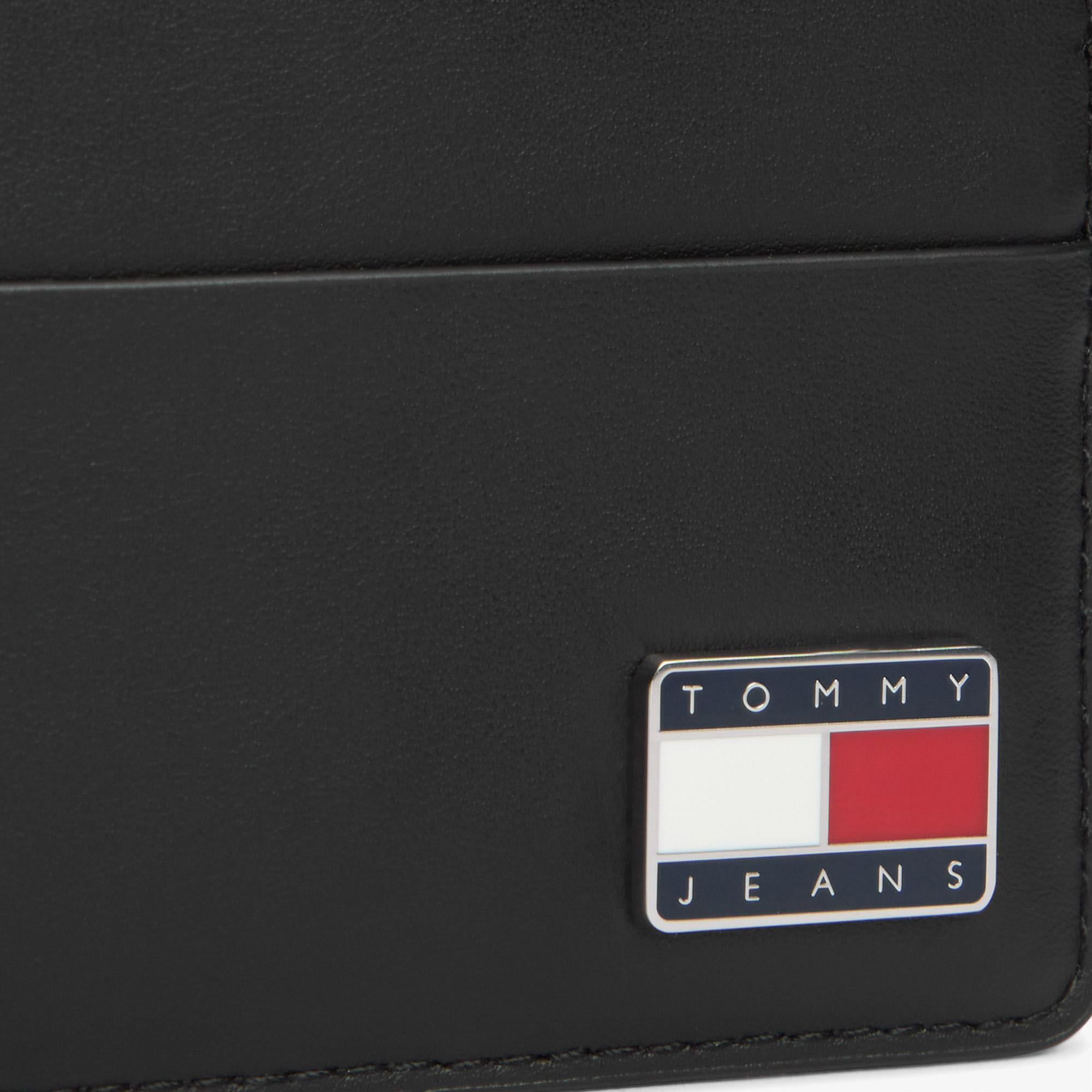 Tommy Hilfiger Heritage Leather Erkek Siyah Kartlık