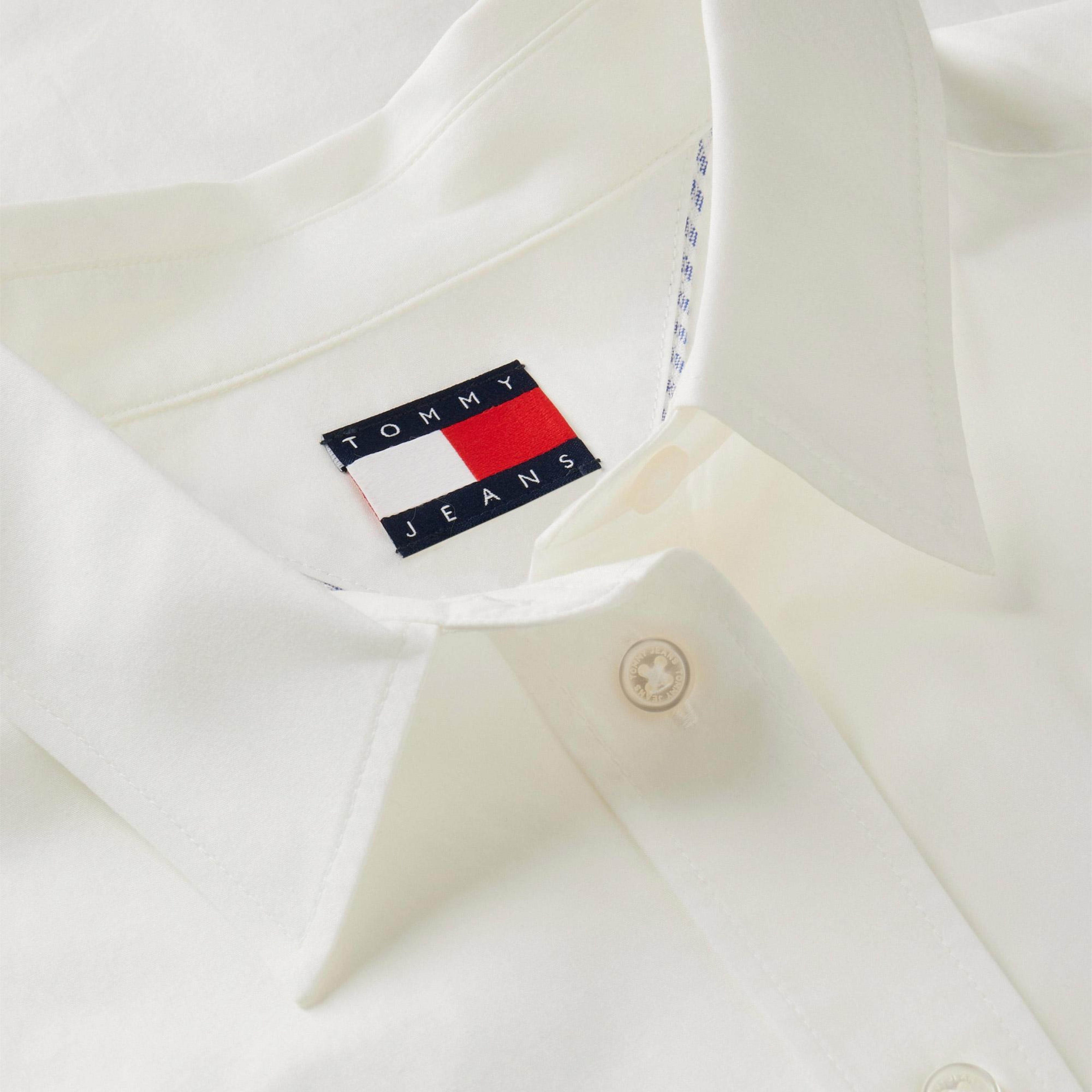 Tommy Hilfiger Essential Kadın Beyaz Gömlek