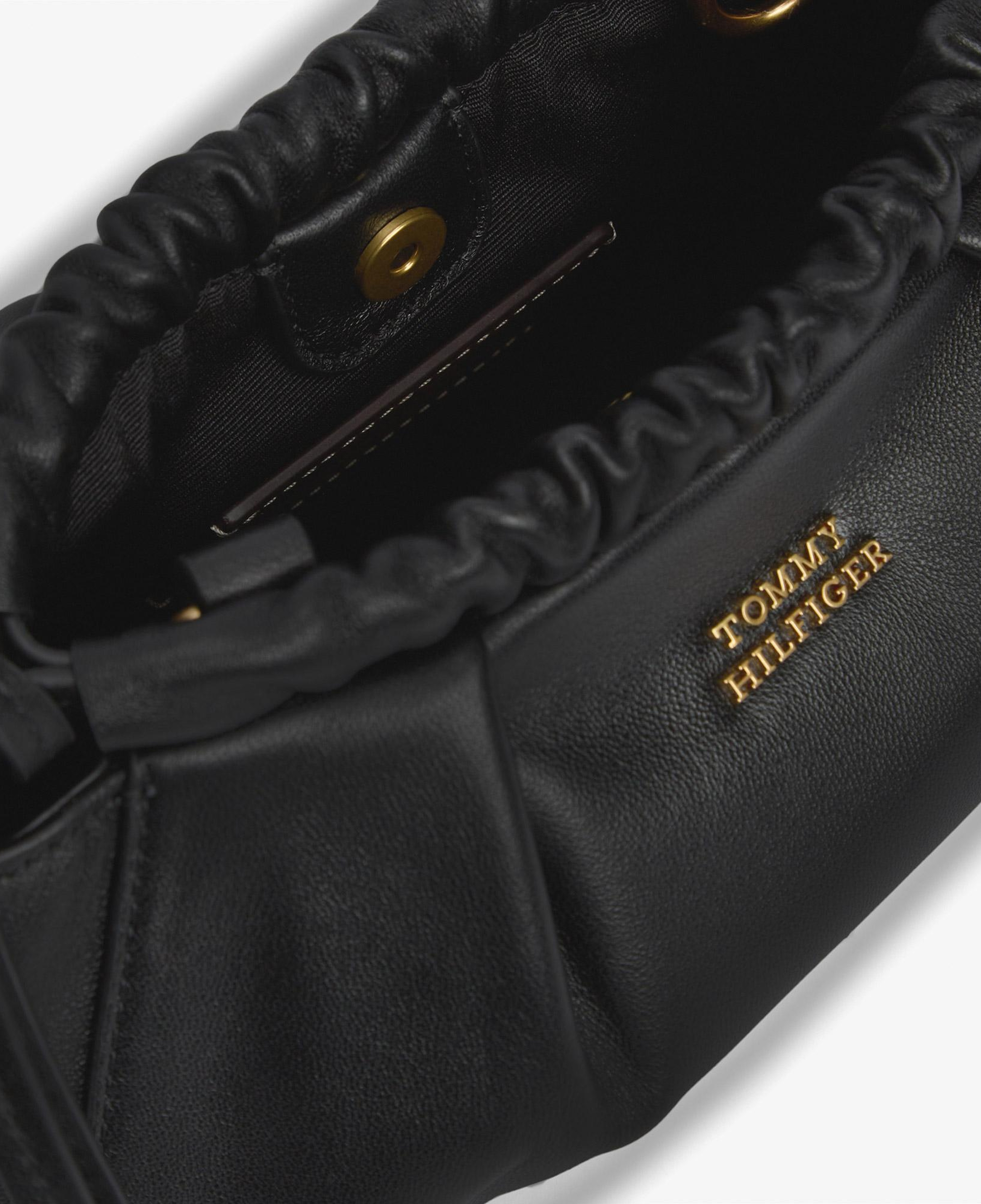 Tommy Hilfiger Soft Leather Mini Crossover Kadın Siyah El Çantası