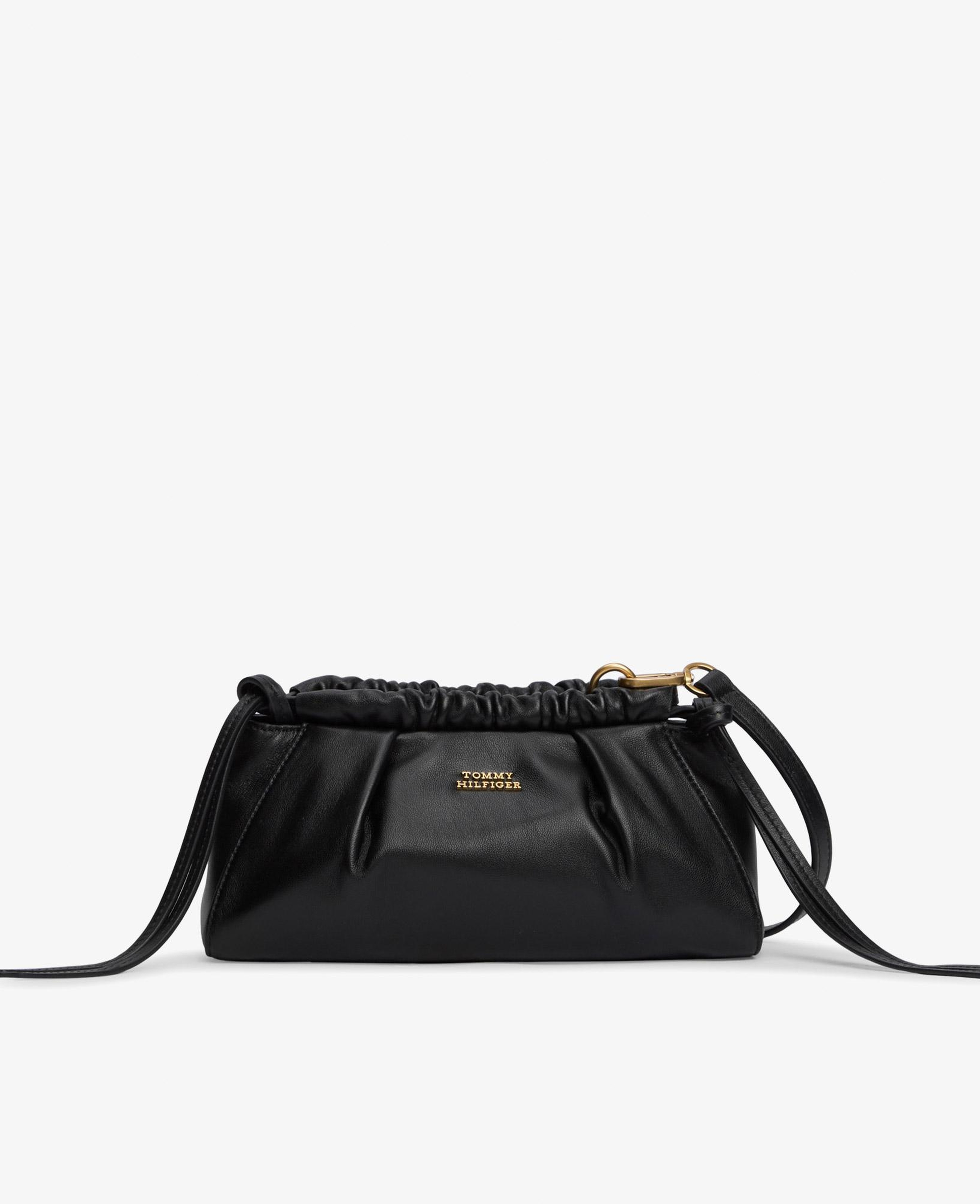 Tommy Hilfiger Soft Leather Mini Crossover Kadın Siyah El Çantası