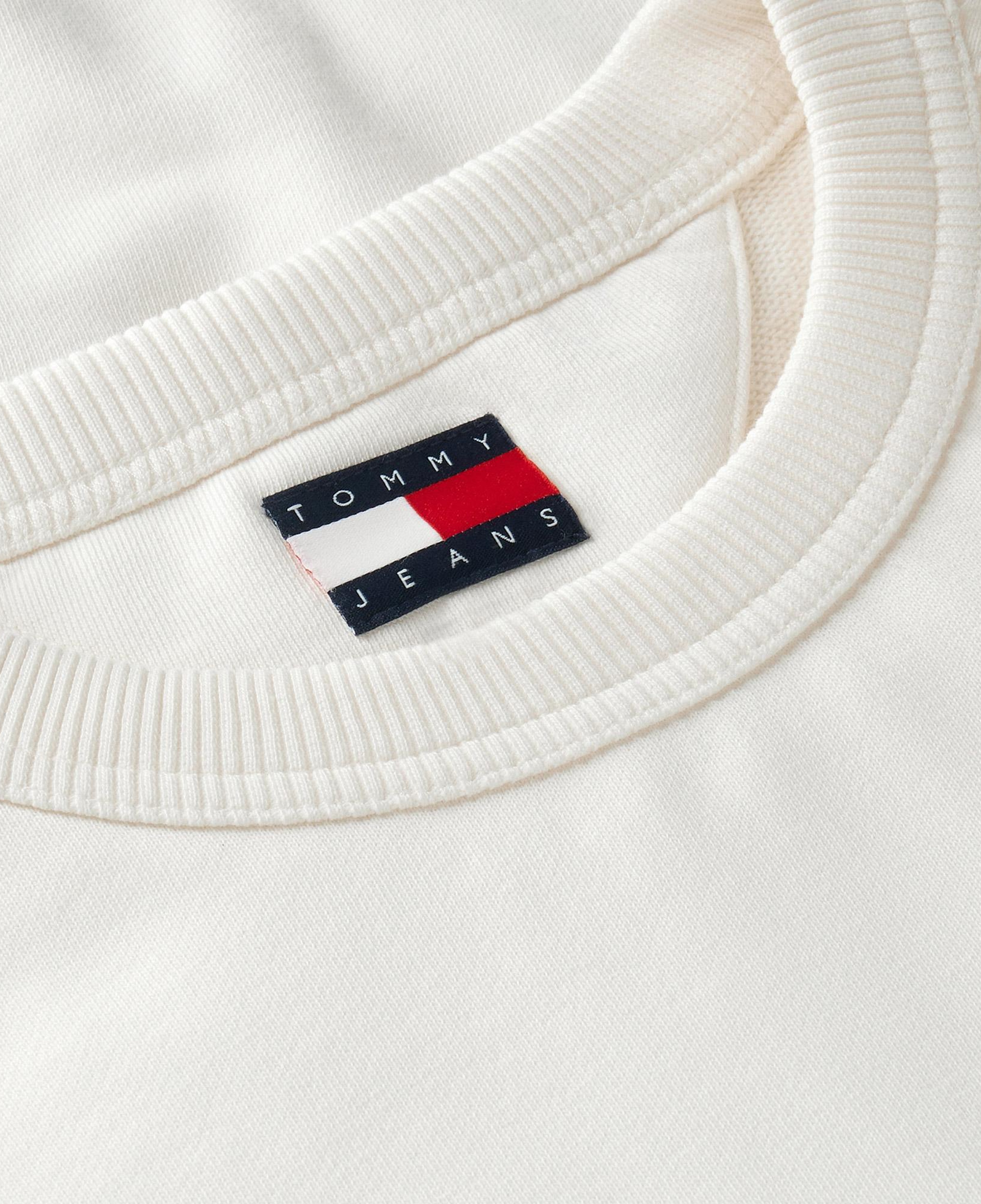 Tommy Hilfiger Wavy Flag Erkek Beyaz Sweatshirt