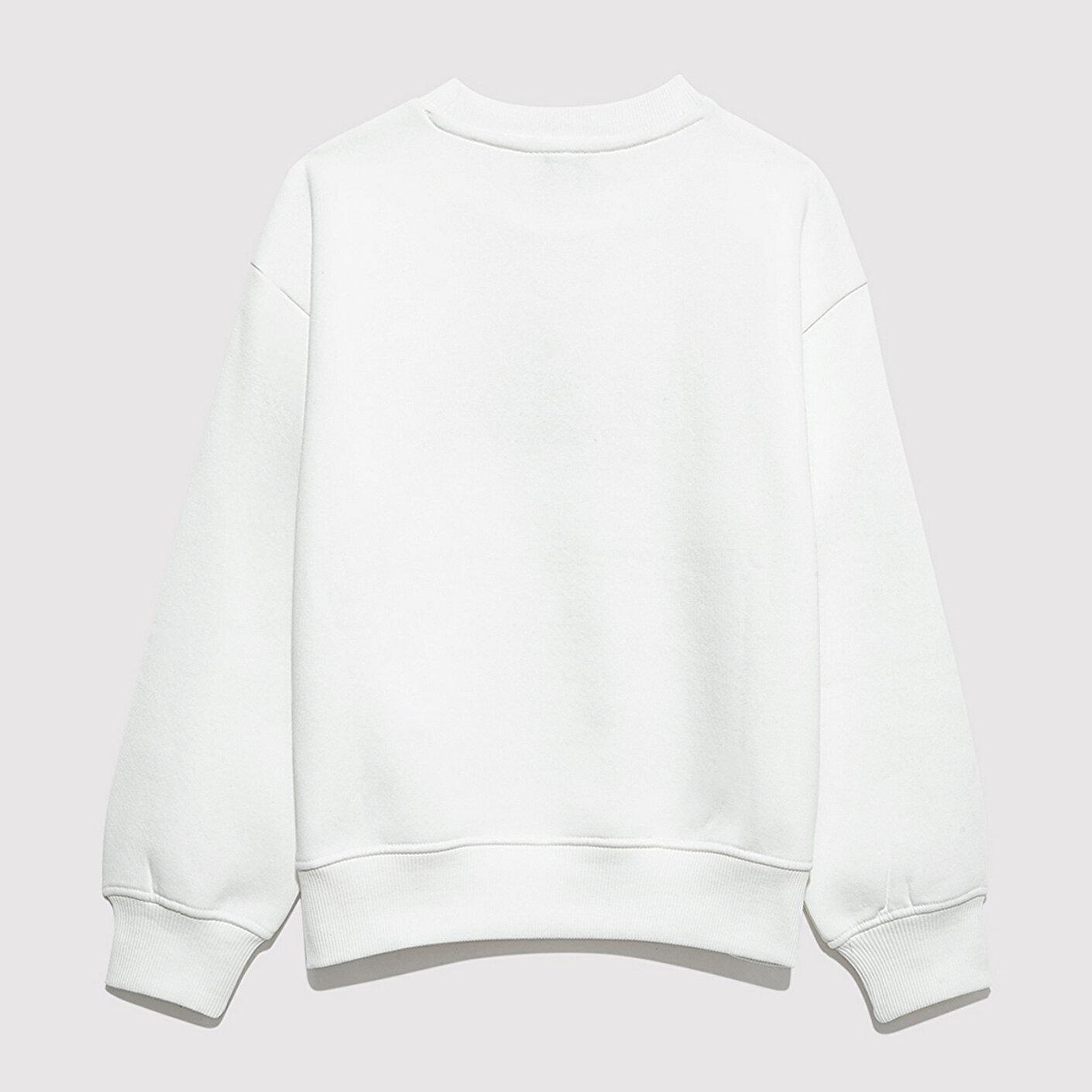 Mavi Mavi Logo Kedi Baskılı Ekru Sweatshirt 7S10169-70057