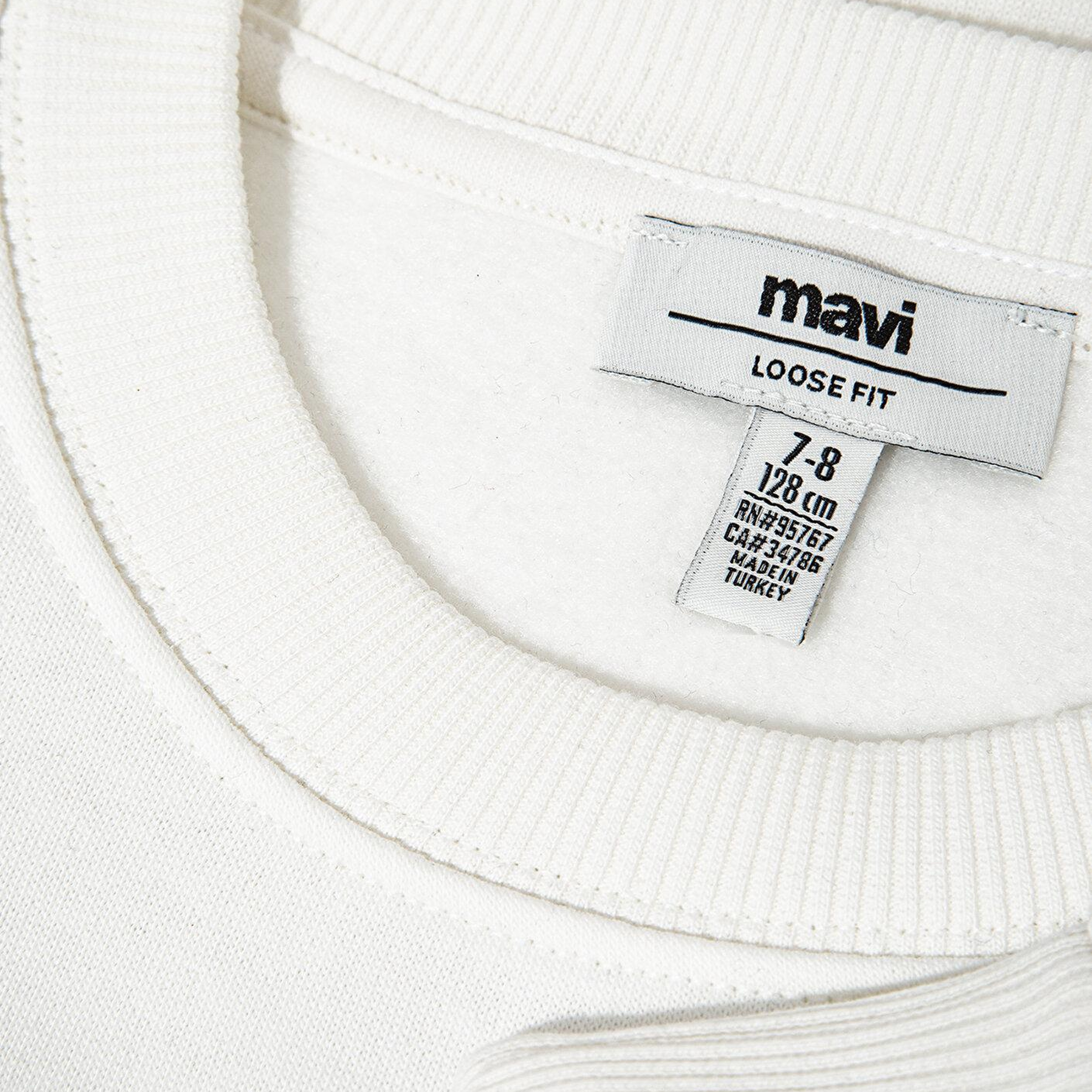 Mavi Mavi Logo Kedi Baskılı Ekru Sweatshirt 7S10169-70057