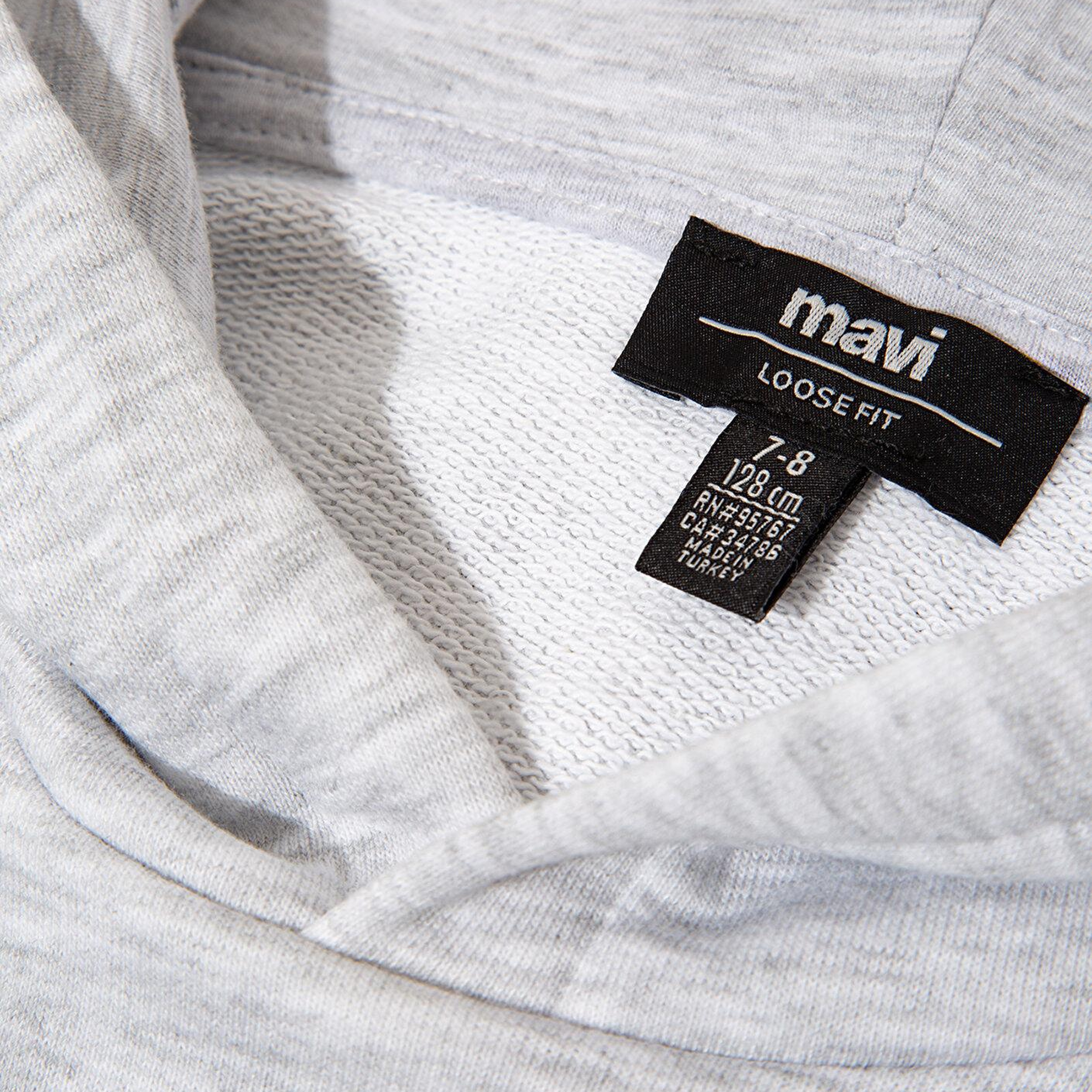 Mavi Mavi Logo Baskılı Gri Sweatshirt 6S10113-88467