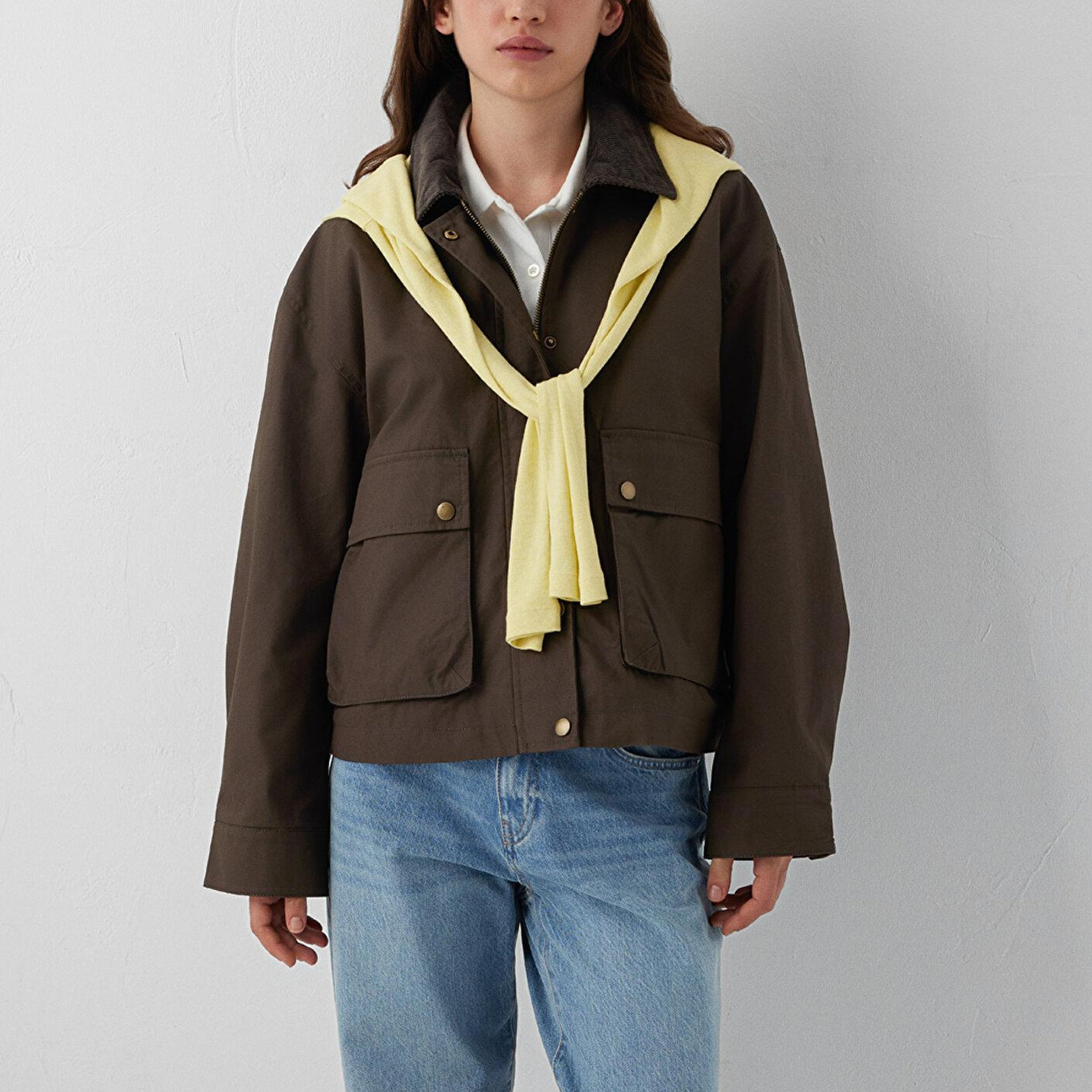 Mavi Yeşil Ceket Loose Fit / Bol Rahat Kesim 1110916-71541