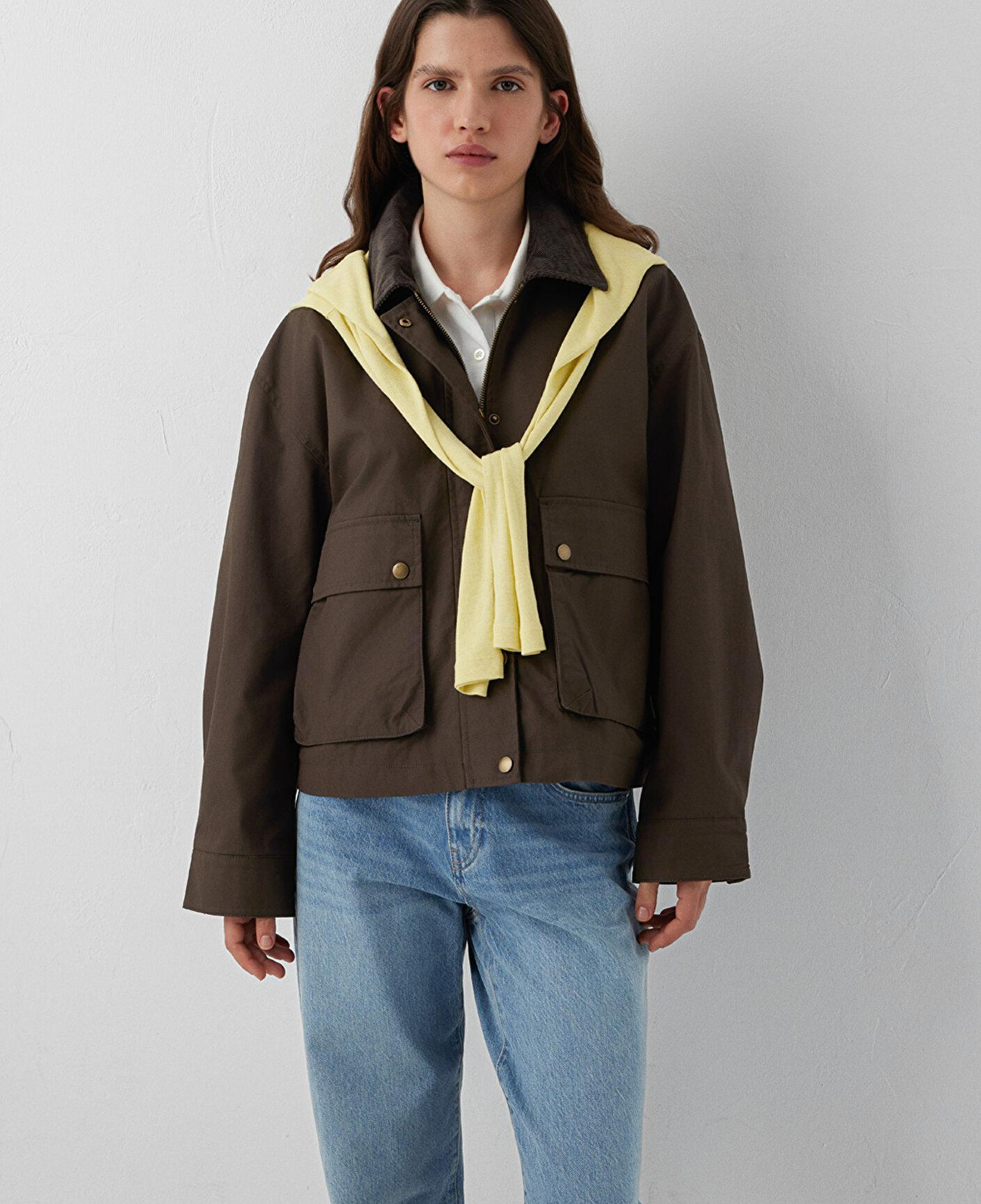 Mavi Yeşil Ceket Loose Fit / Bol Rahat Kesim 1110916-71541