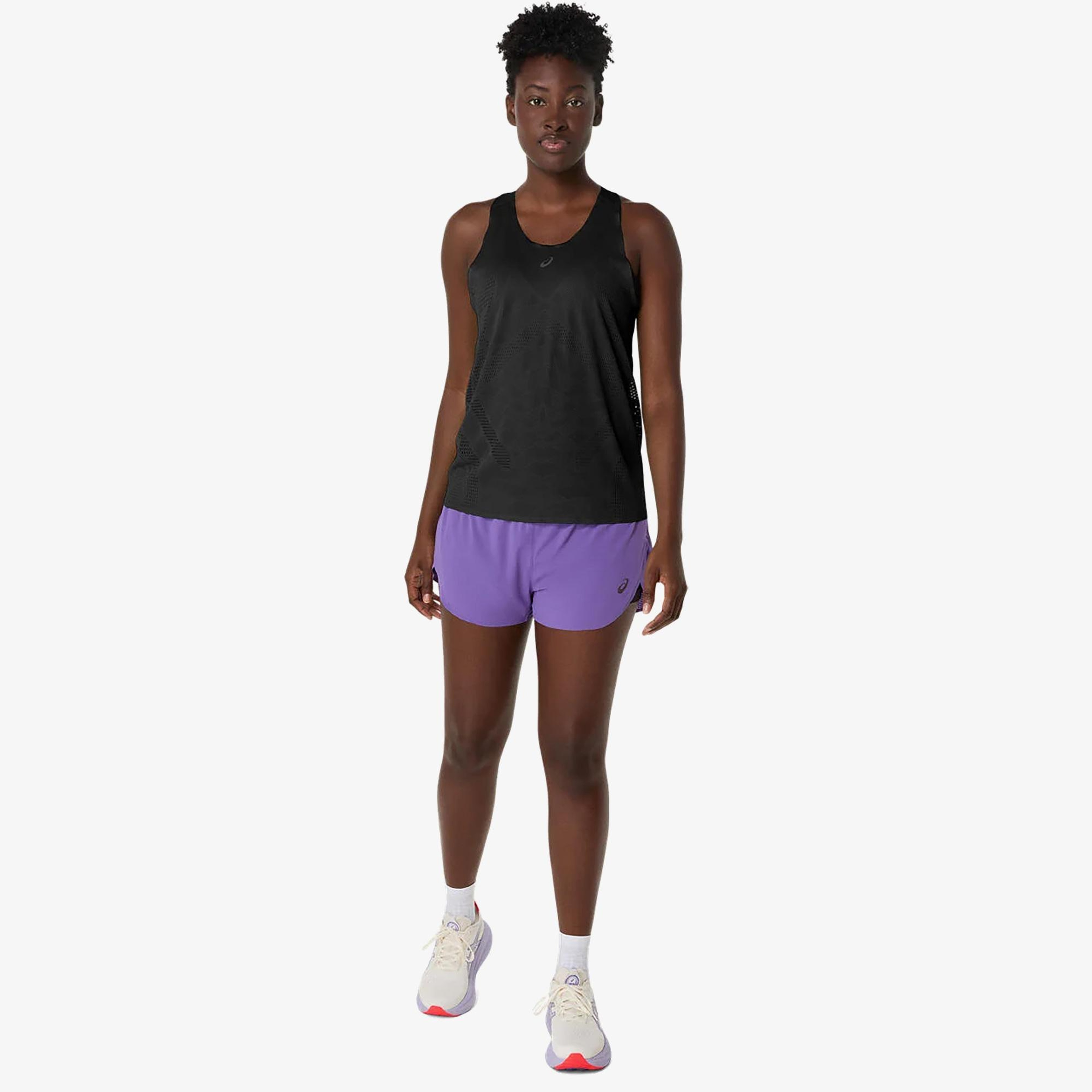 Asics Metarun Split Kadın Mor Şort
