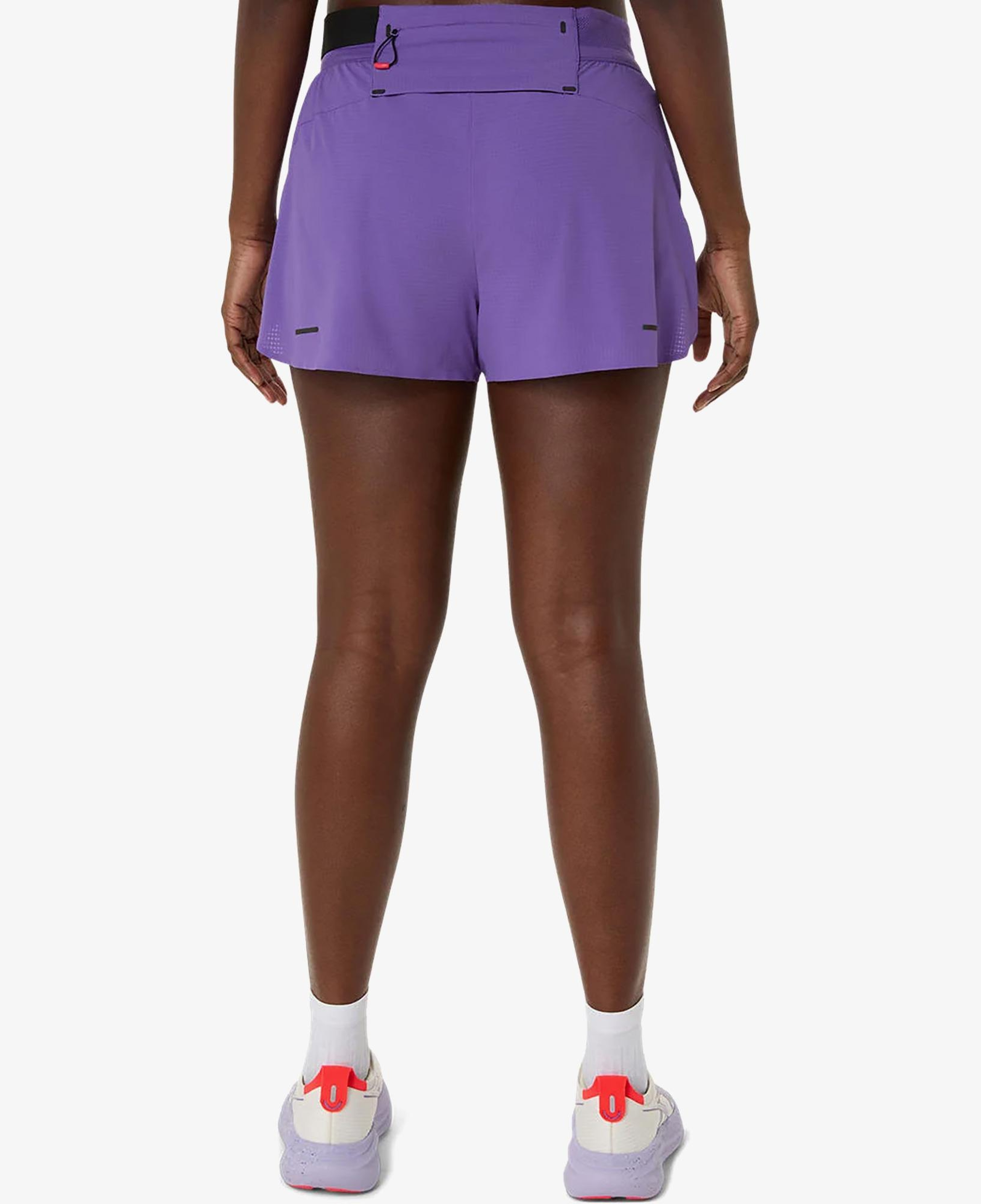 Asics Metarun Split Kadın Mor Şort