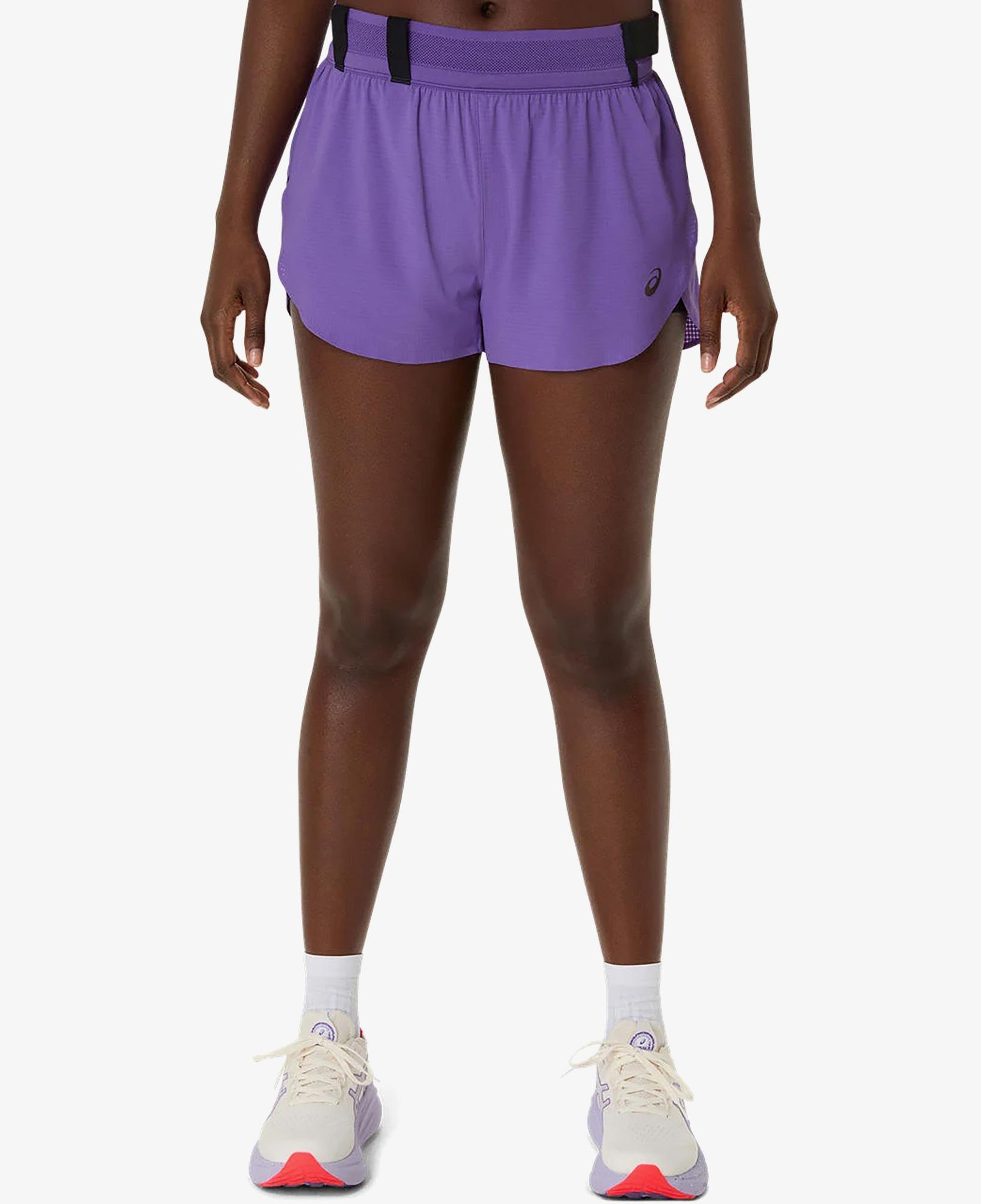 Asics Metarun Split Kadın Mor Şort