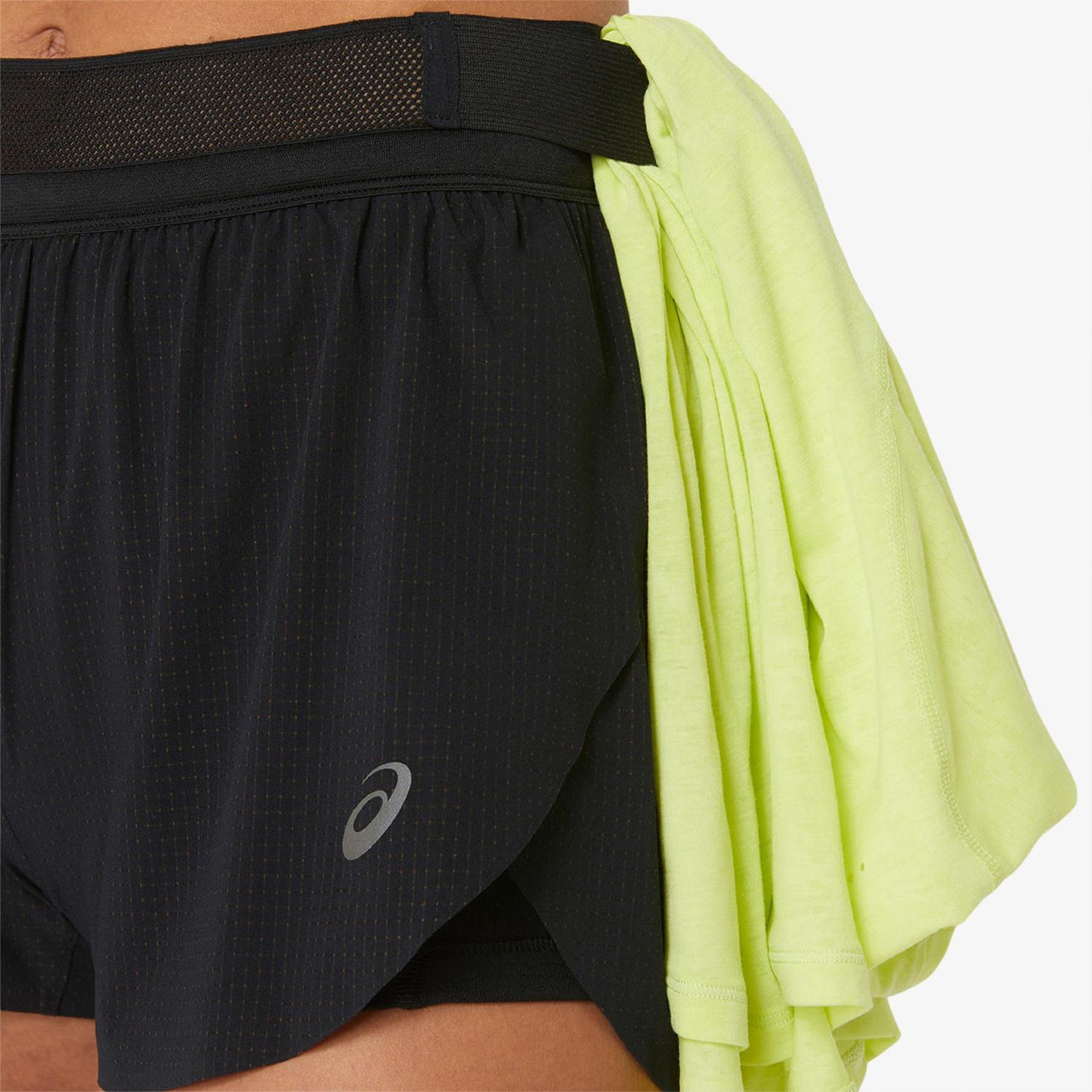 Asics Metarun Split Kadın Siyah Koşu Şortu