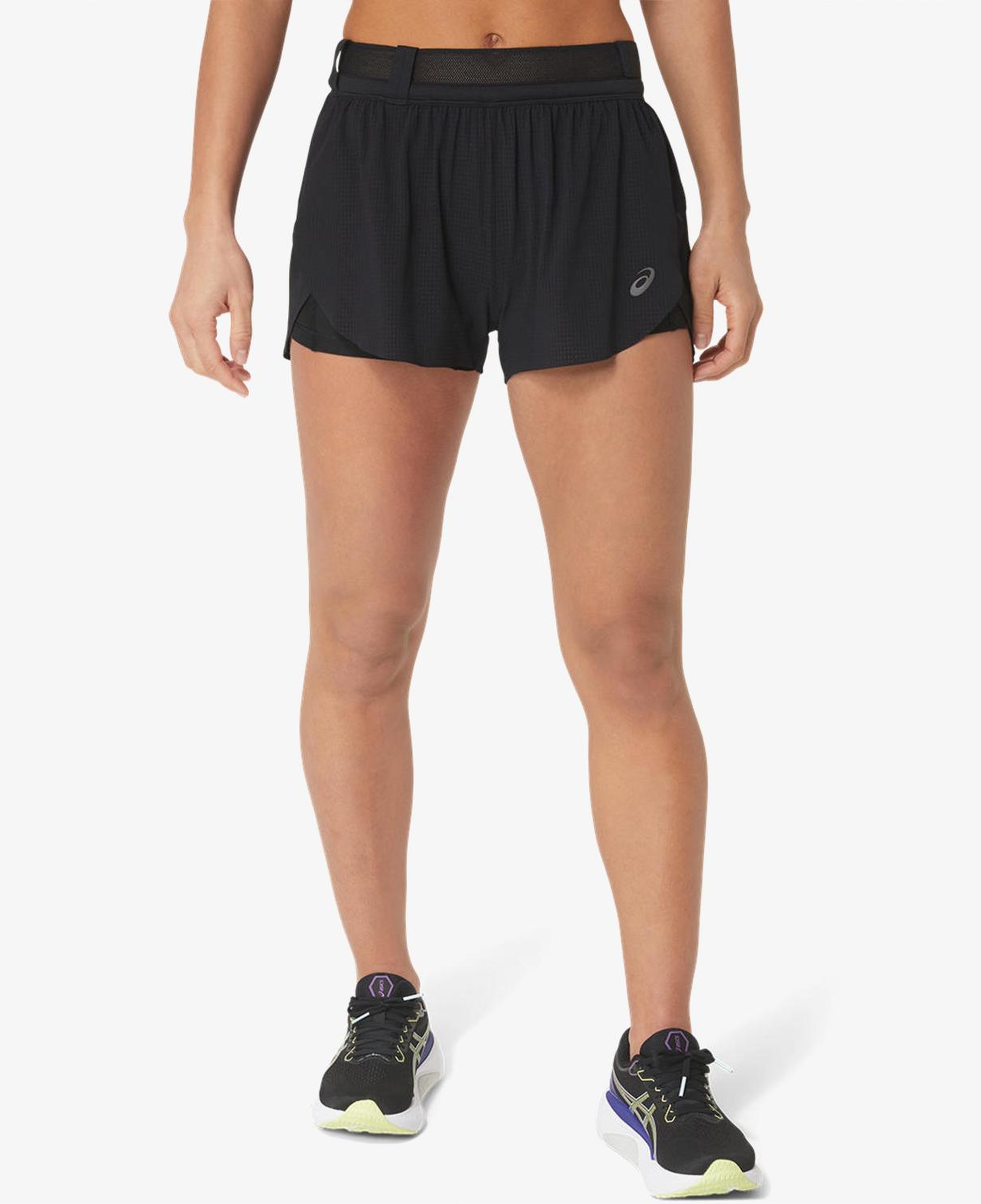Asics Metarun Split Kadın Siyah Koşu Şortu