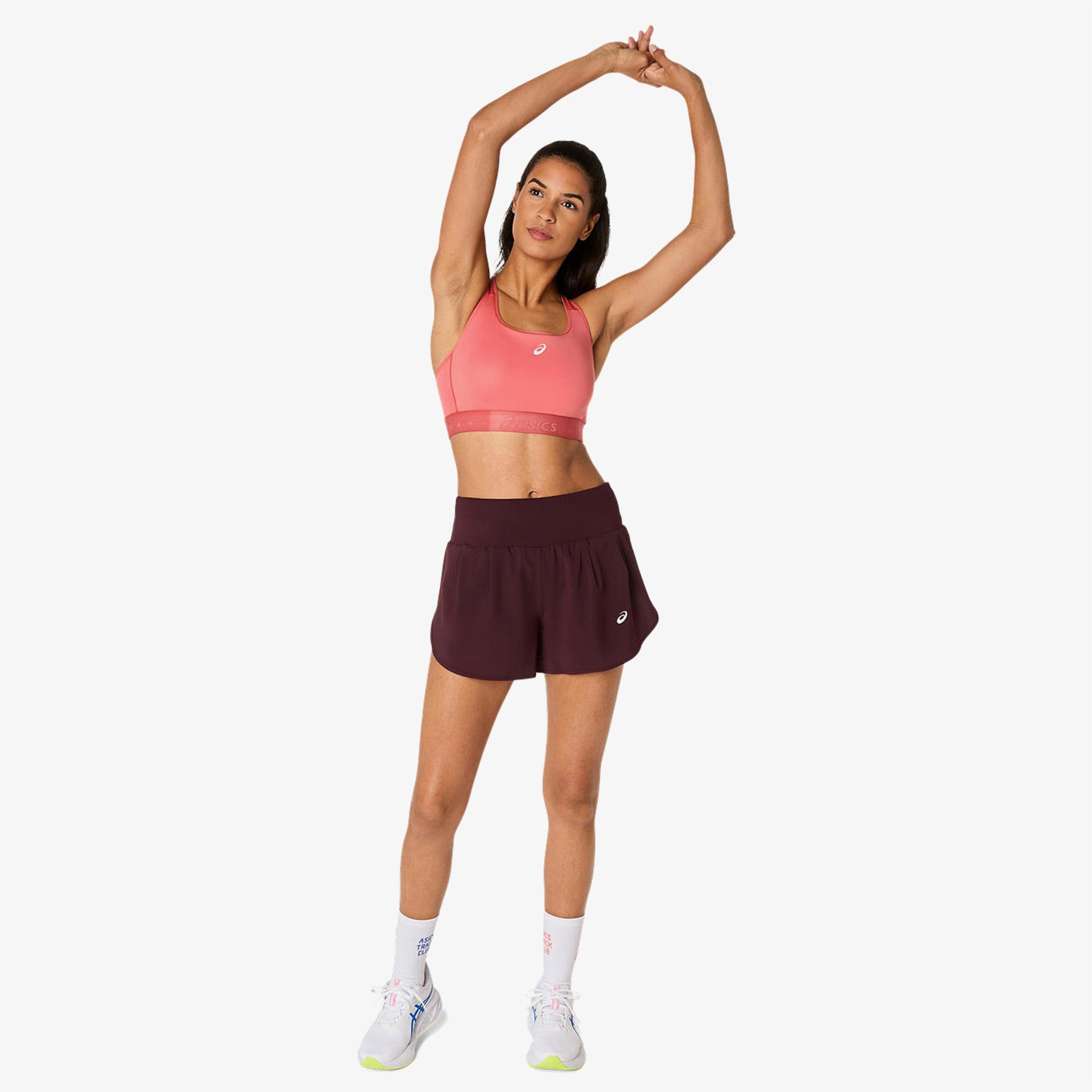 Asics Road Compression Kadın Pembe Koşu Bra