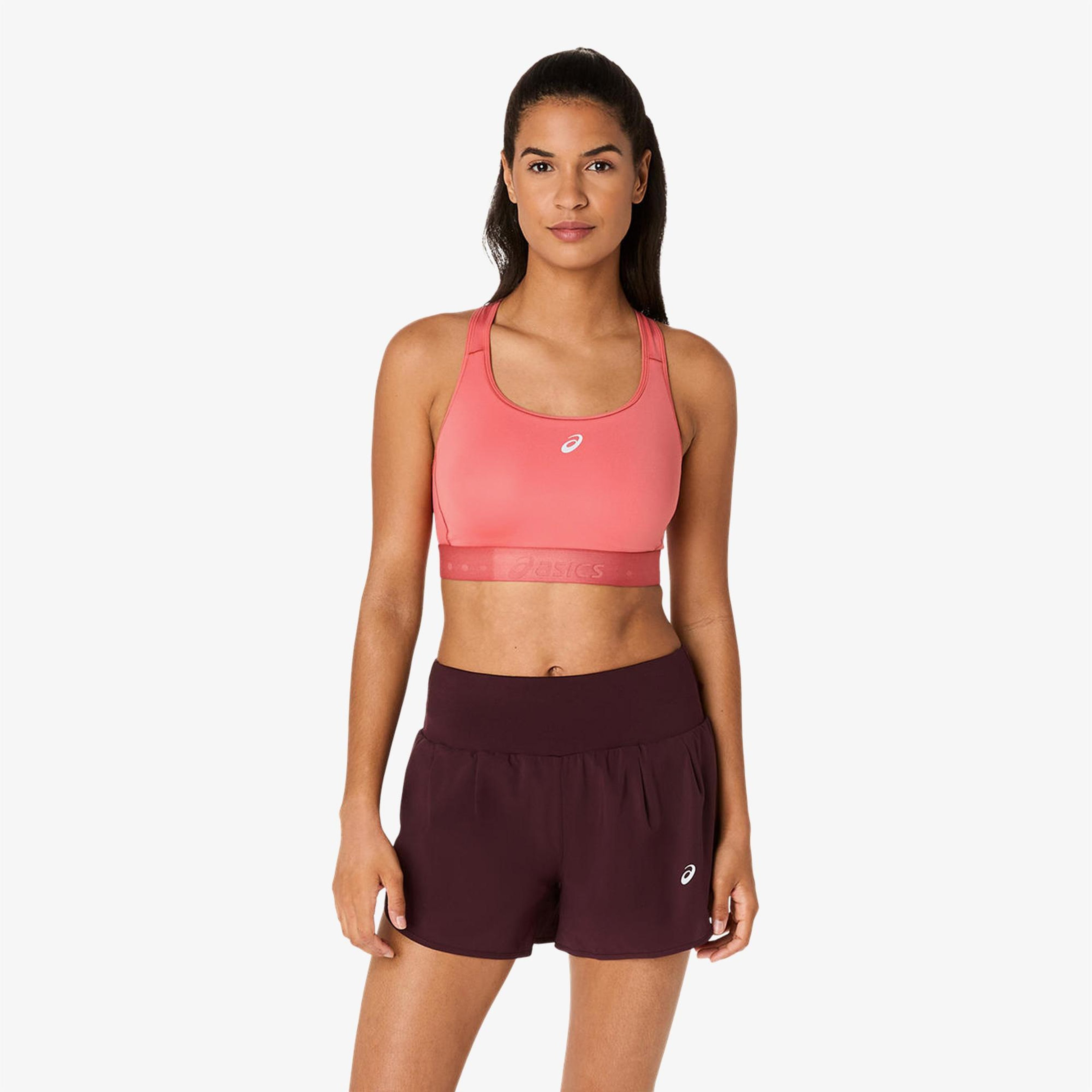 Asics Road Compression Kadın Pembe Koşu Bra