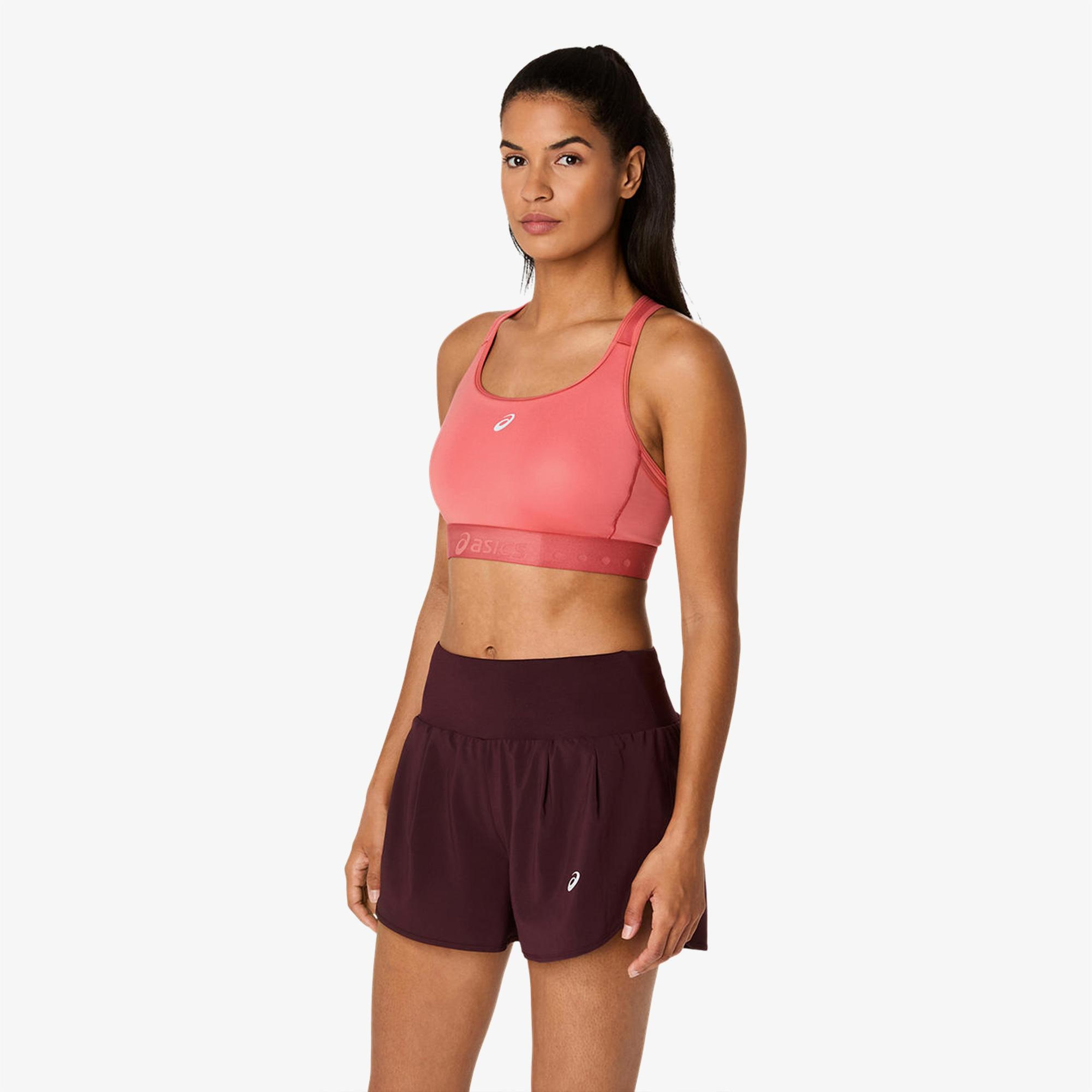 Asics Road Compression Kadın Pembe Koşu Bra