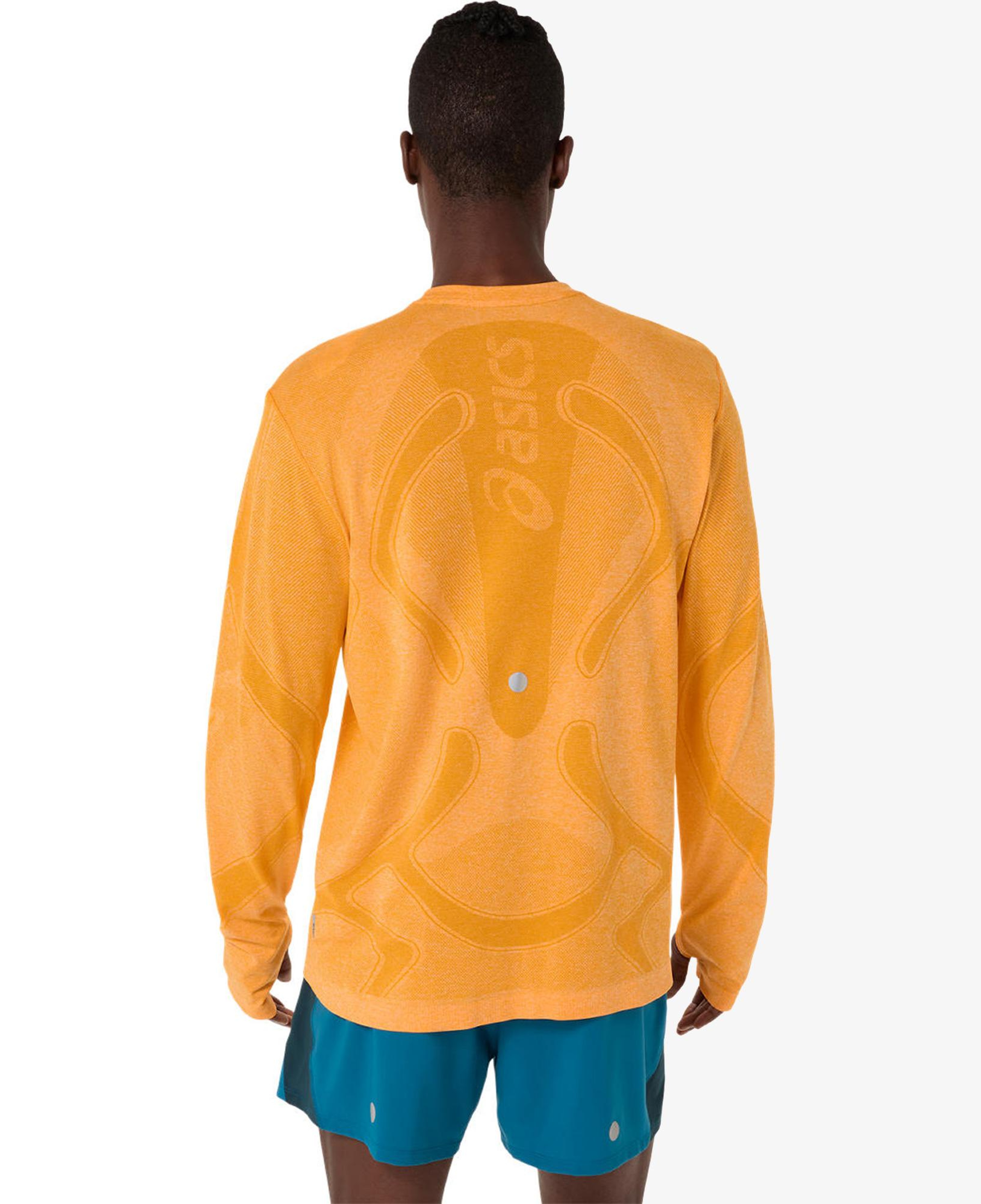 Asics Road Seamless Ls Top Erkek Turuncu Koşu Sweatshirt