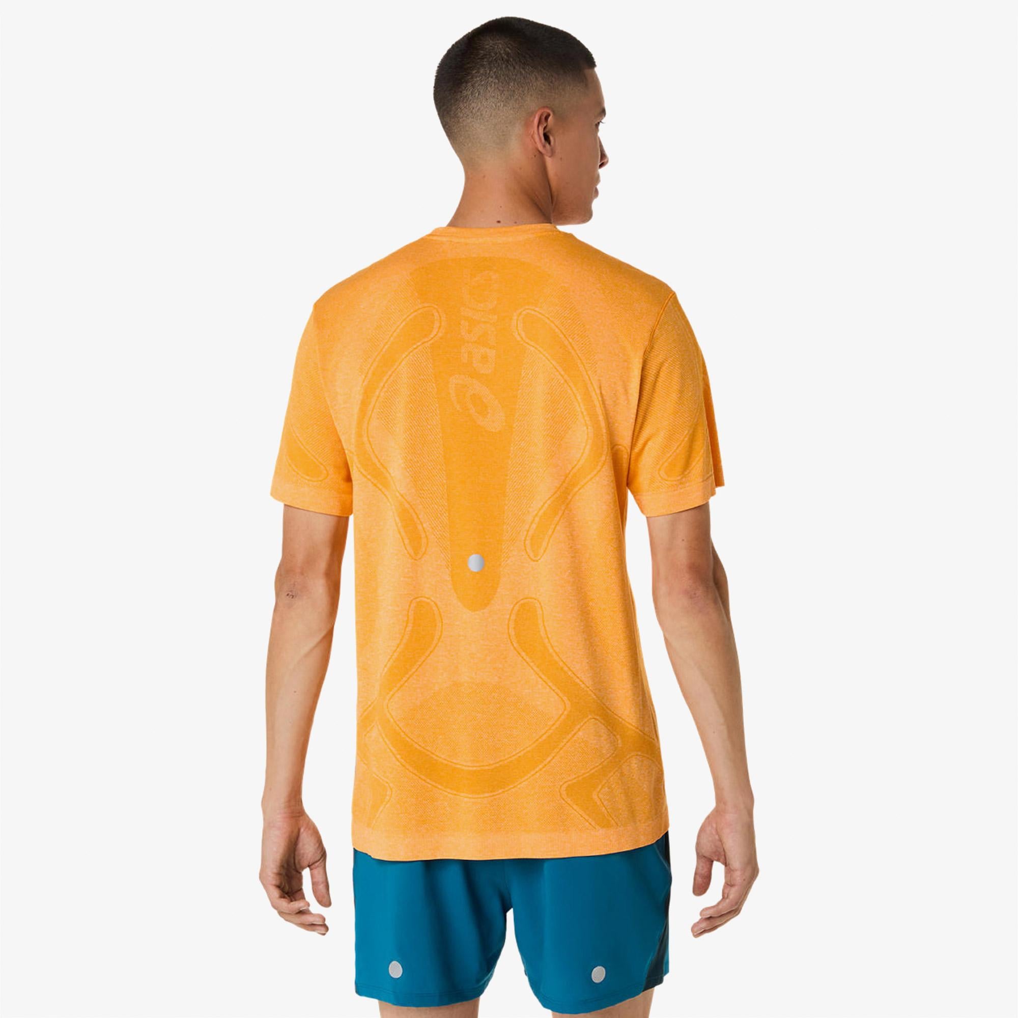 Asics Road Seamless Ss Top Erkek Turuncu Koşu Sweatshirt