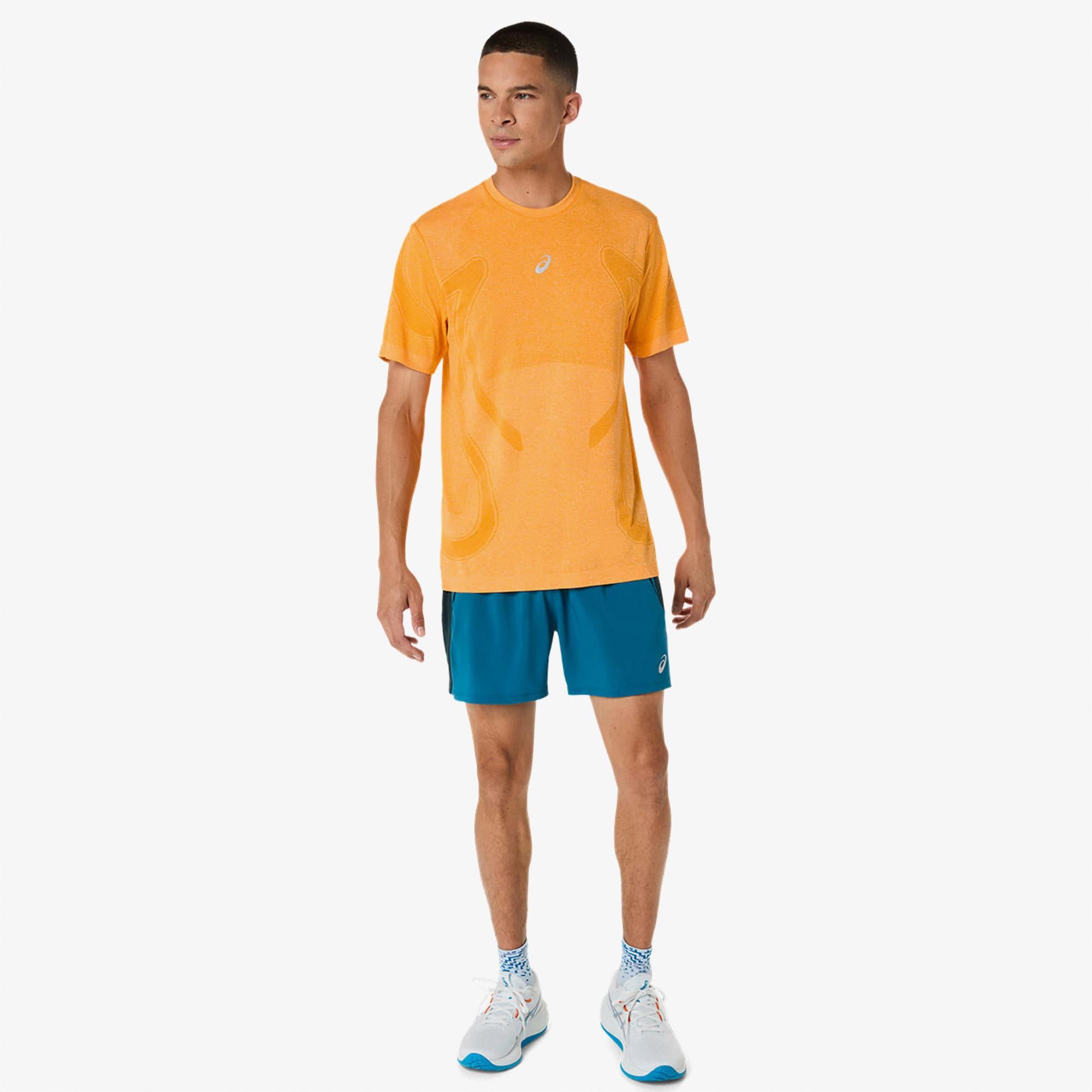 Asics Road Seamless Ss Top Erkek Turuncu Koşu Sweatshirt
