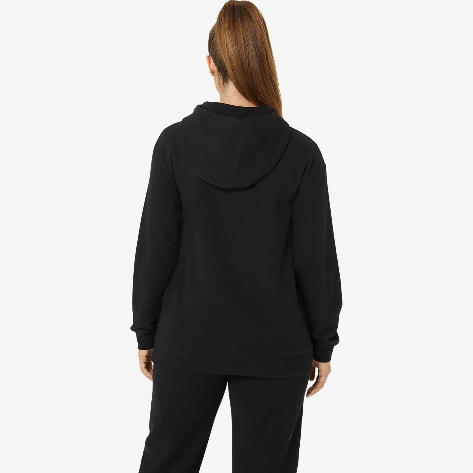 Asics Logo Oth Hoodie Kadın Siyah Sweatshirt