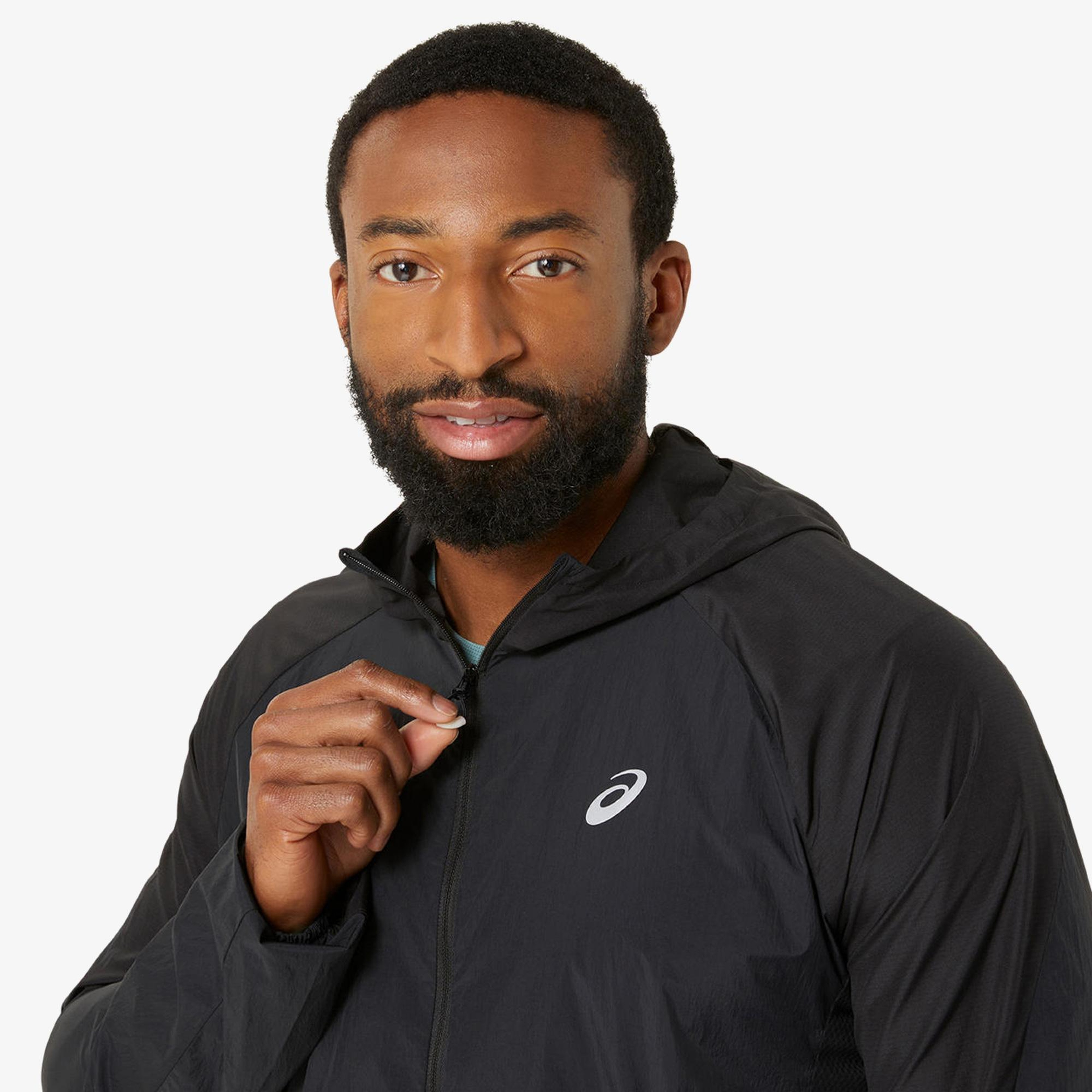 Asics Road Packable Erkek Siyah Günlük Ceket